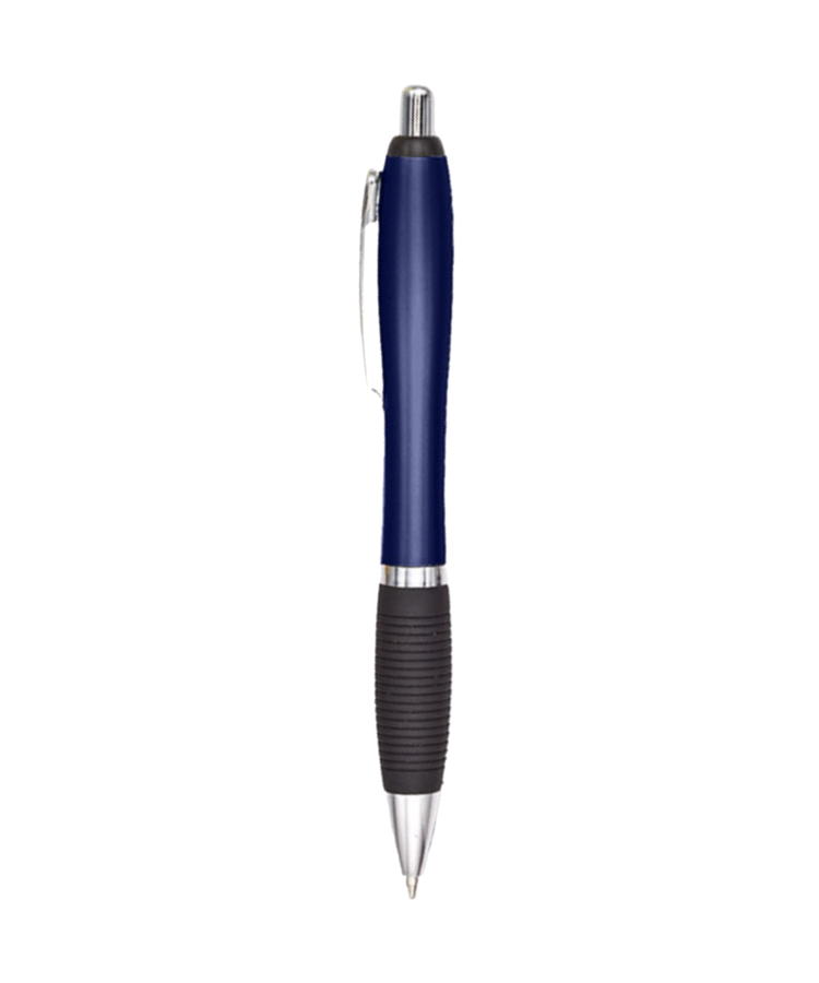 Union Printed - Contour Metallic Grip Click Pen 8