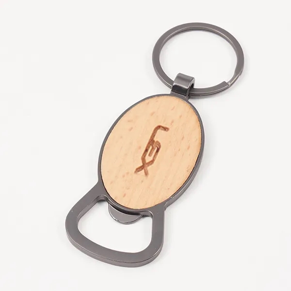Natural Bamboo Opener Keyring 2