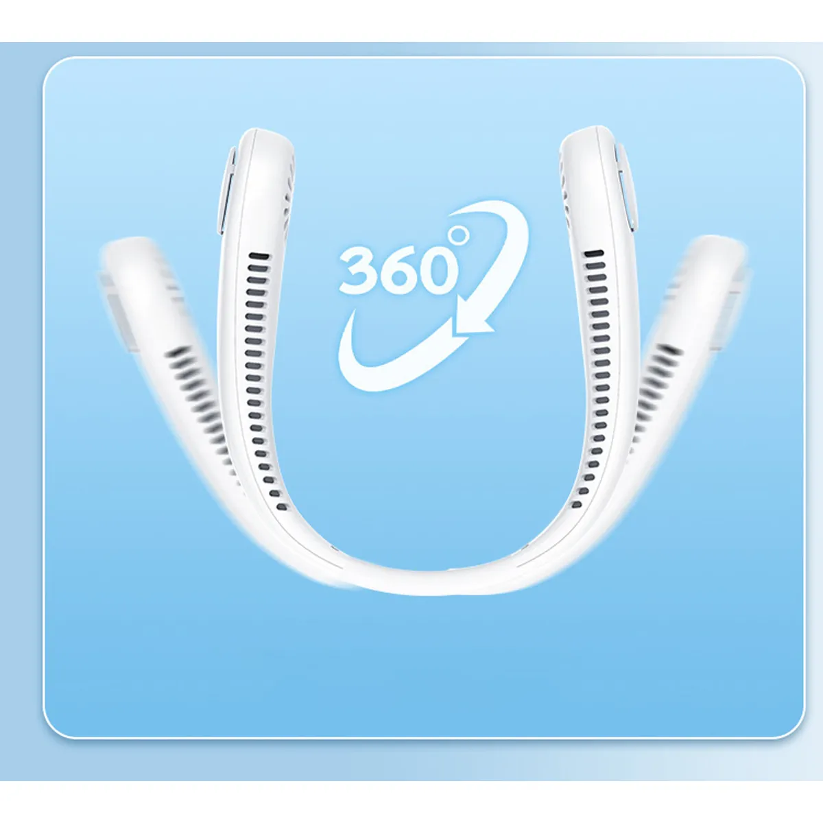 1800mAh Personal Portable USB Neck Fan Hands Free bladeless 5