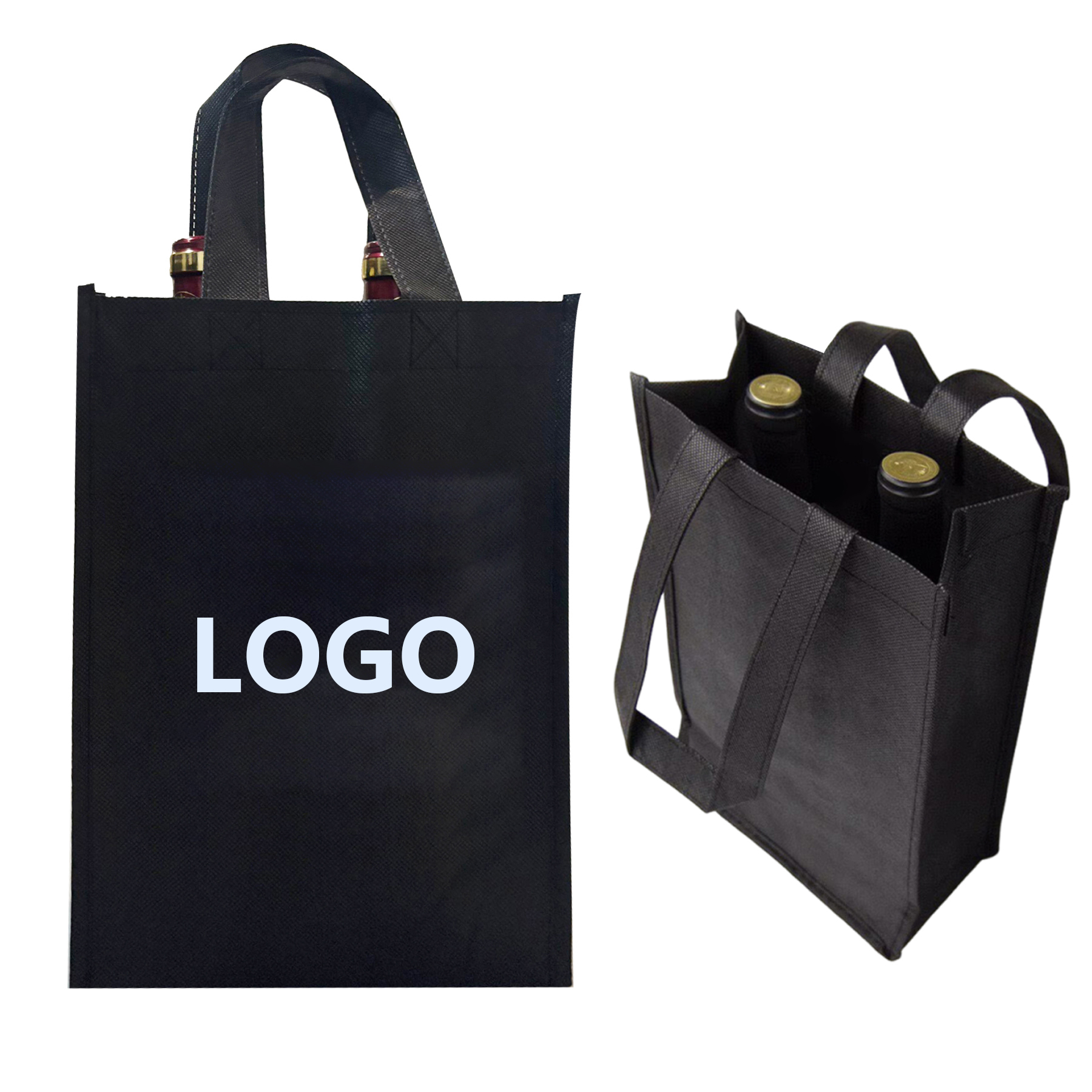 2 Bottle Non-Woven Wine Tote Bag 1