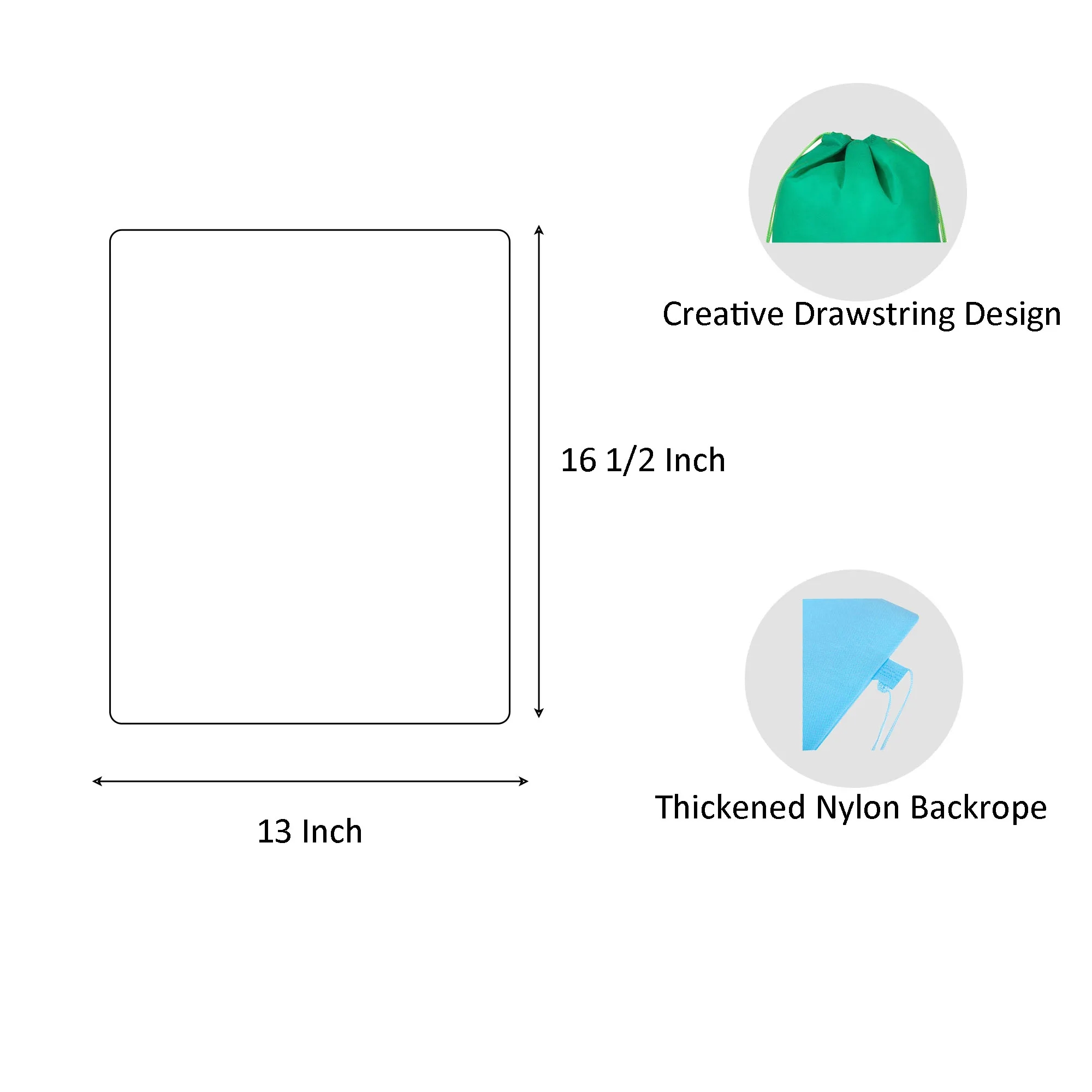 Non-woven Drawstring Backpack 16 1/2""x 13"" 5