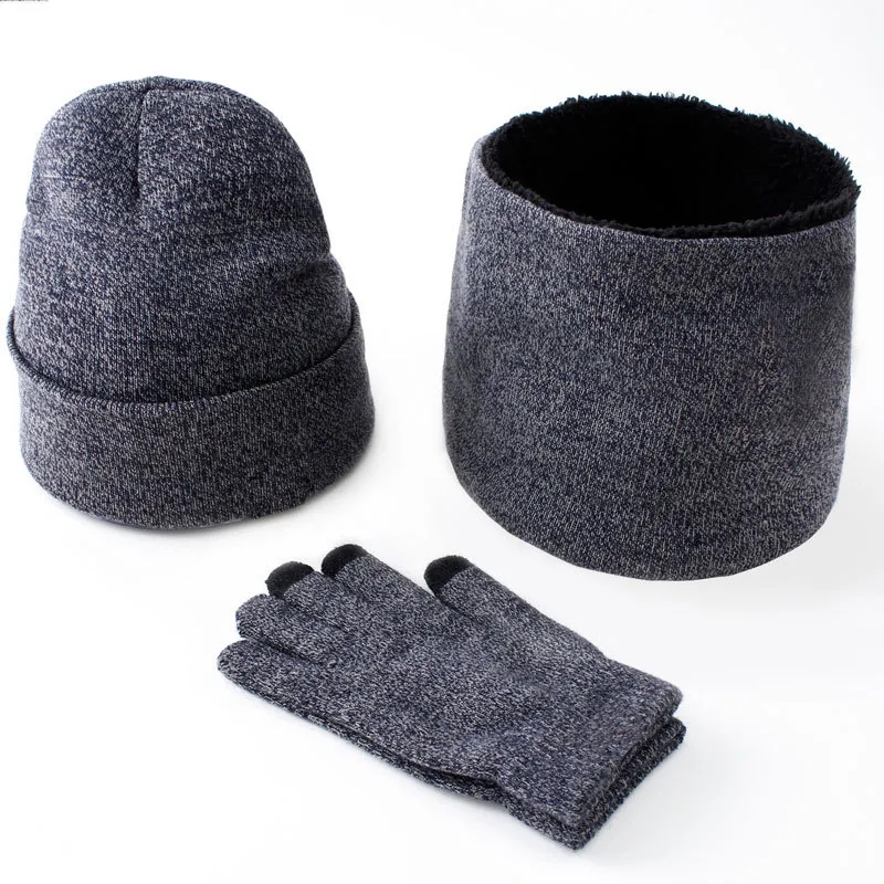 Knitted Scarf Hat and Gloves Set 7