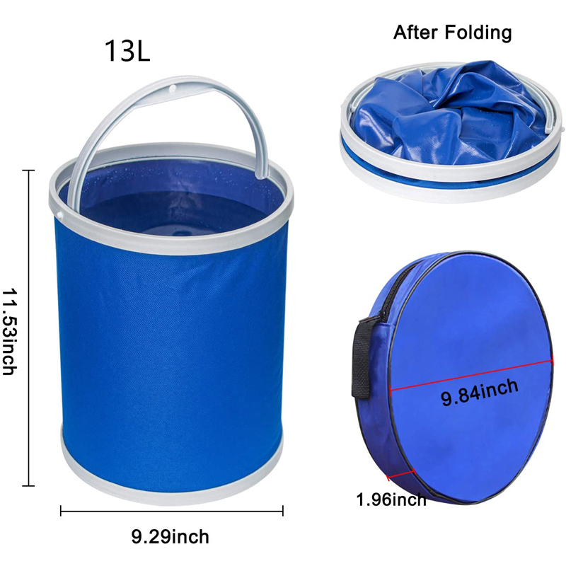 600D Oxford Durable Plastic Handle Foldable Bucket 8