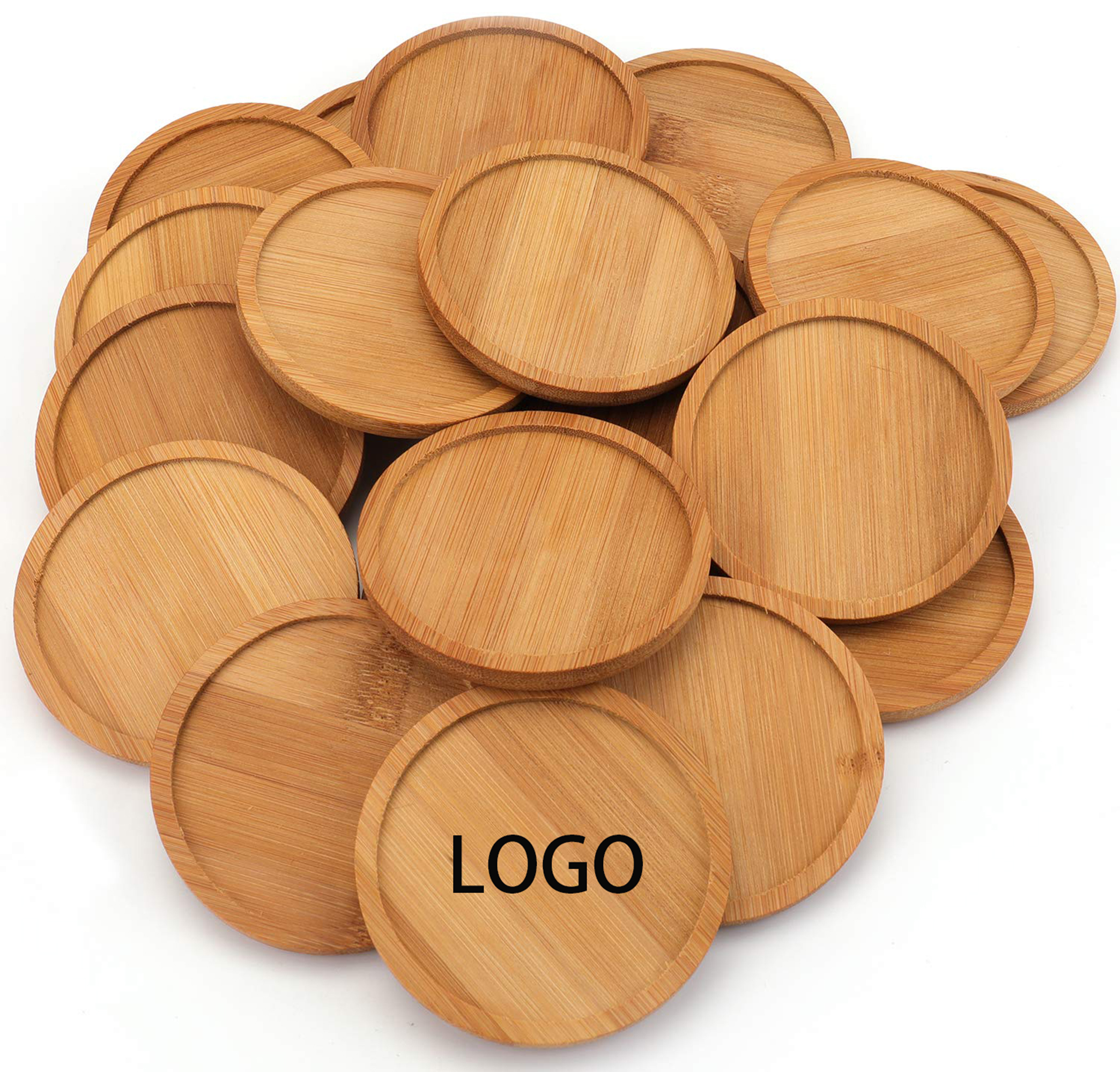 Round Bamboo Coasters 4