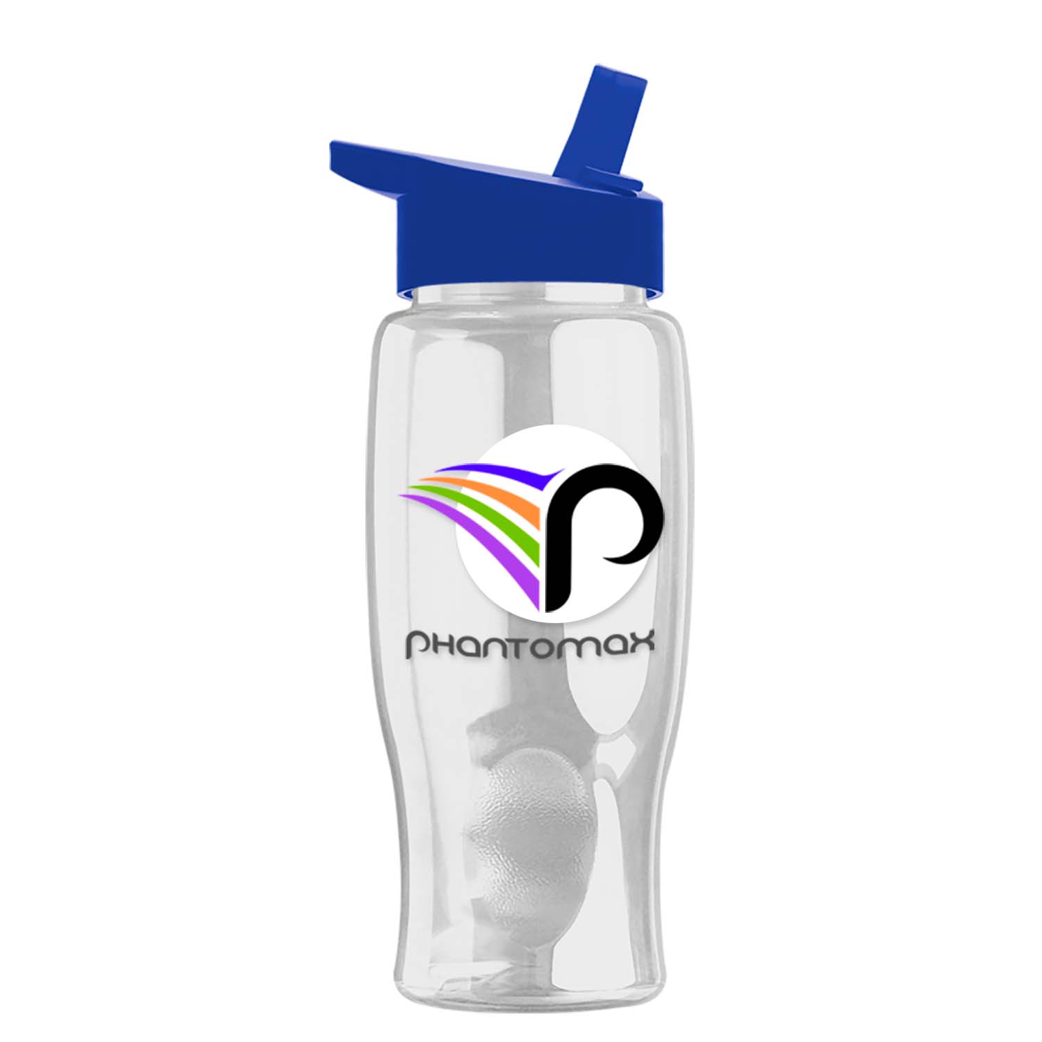 Poly-pure - 27 oz. Transparent Bottle with Flip Straw and Digital Imprint 12