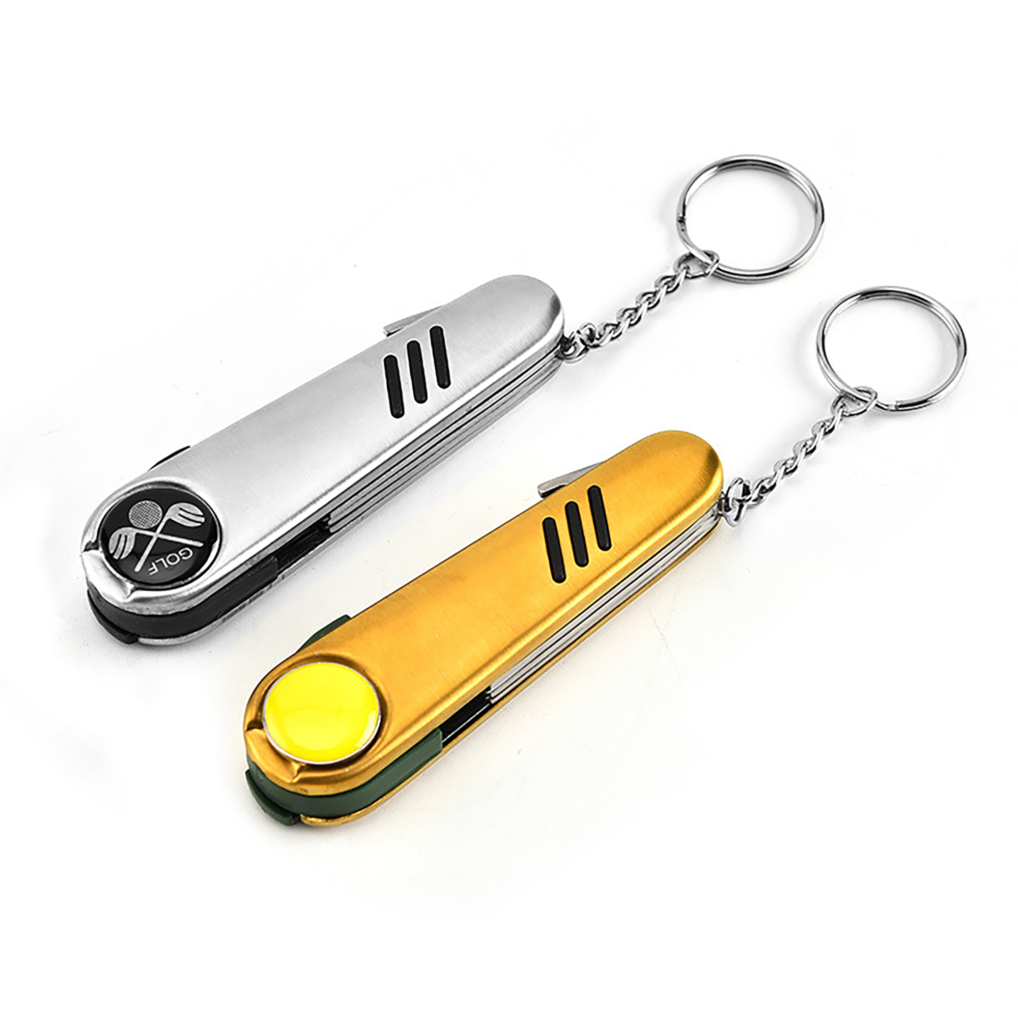 7-in-1 Stainless Steel Golf Tool with Key Ring and Multiple Functions 1