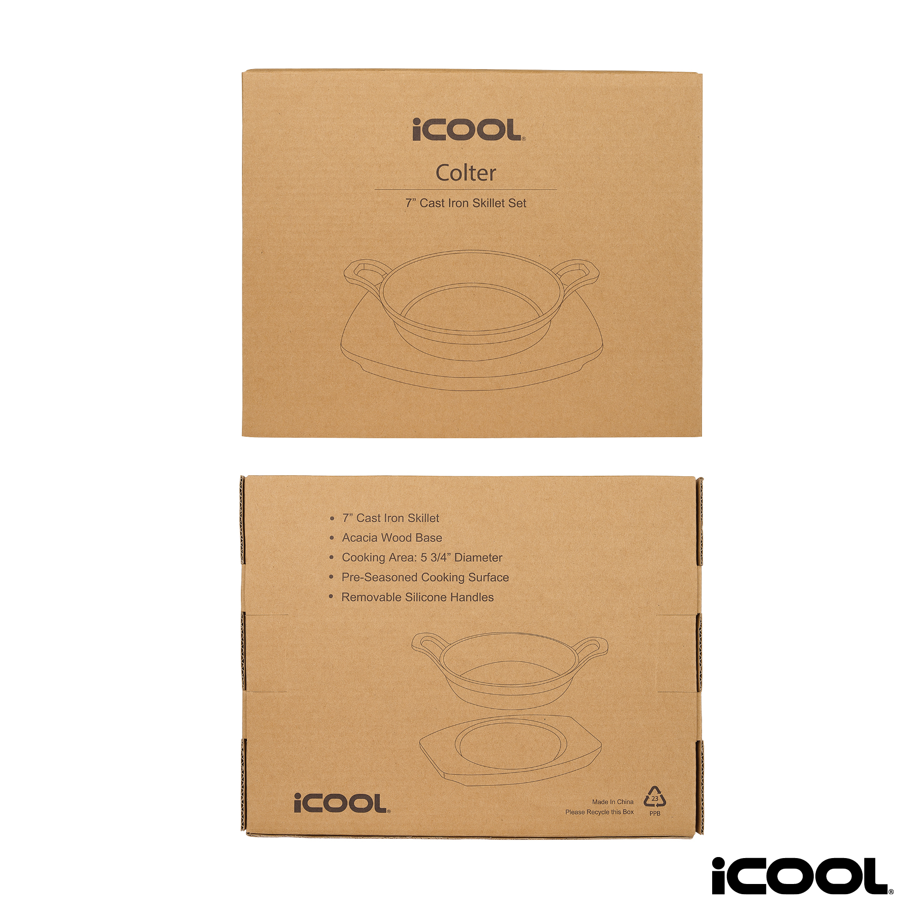 iCOOL® Colter 7" Cast Iron Skillet 16