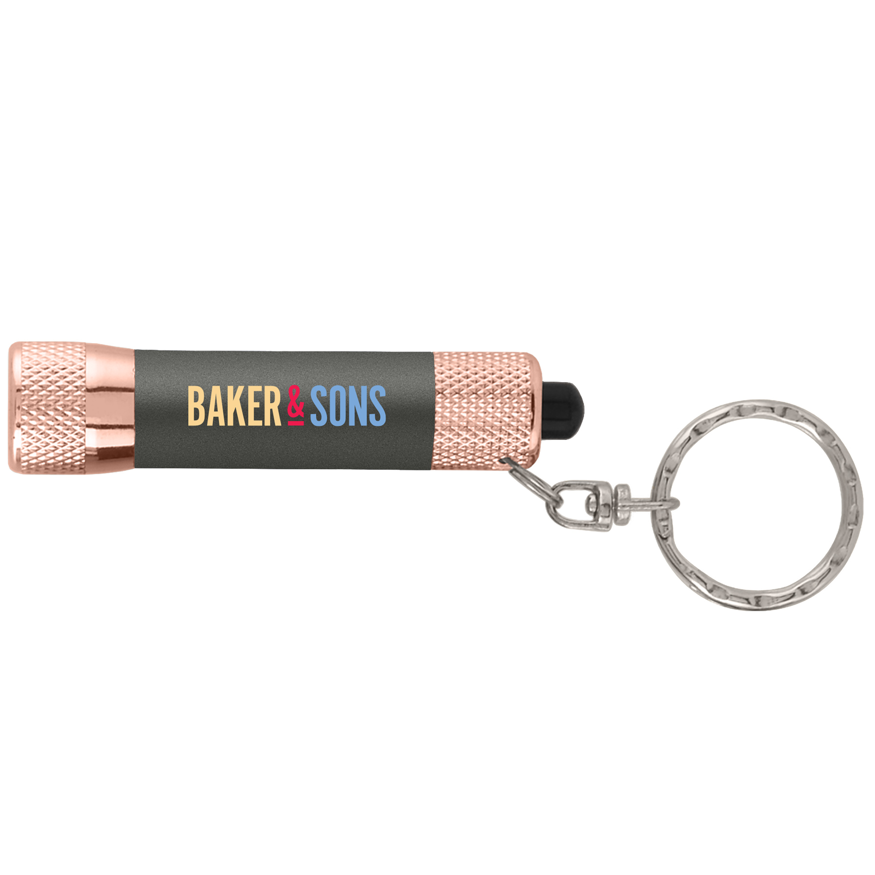 Chroma Softy Rose Gold Metallic - LED Flashlight with Keyring 3