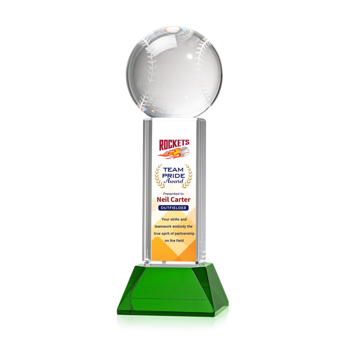 Baseball VividPrint™ Award on Stowe - Green 4