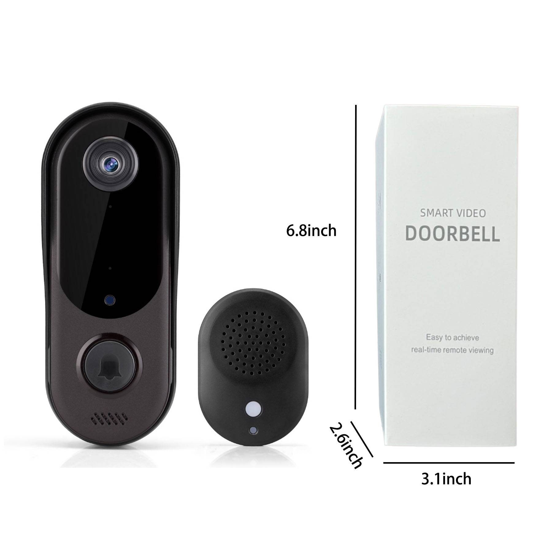Plastic intelligent HD visual doorbell two-way intercom 2