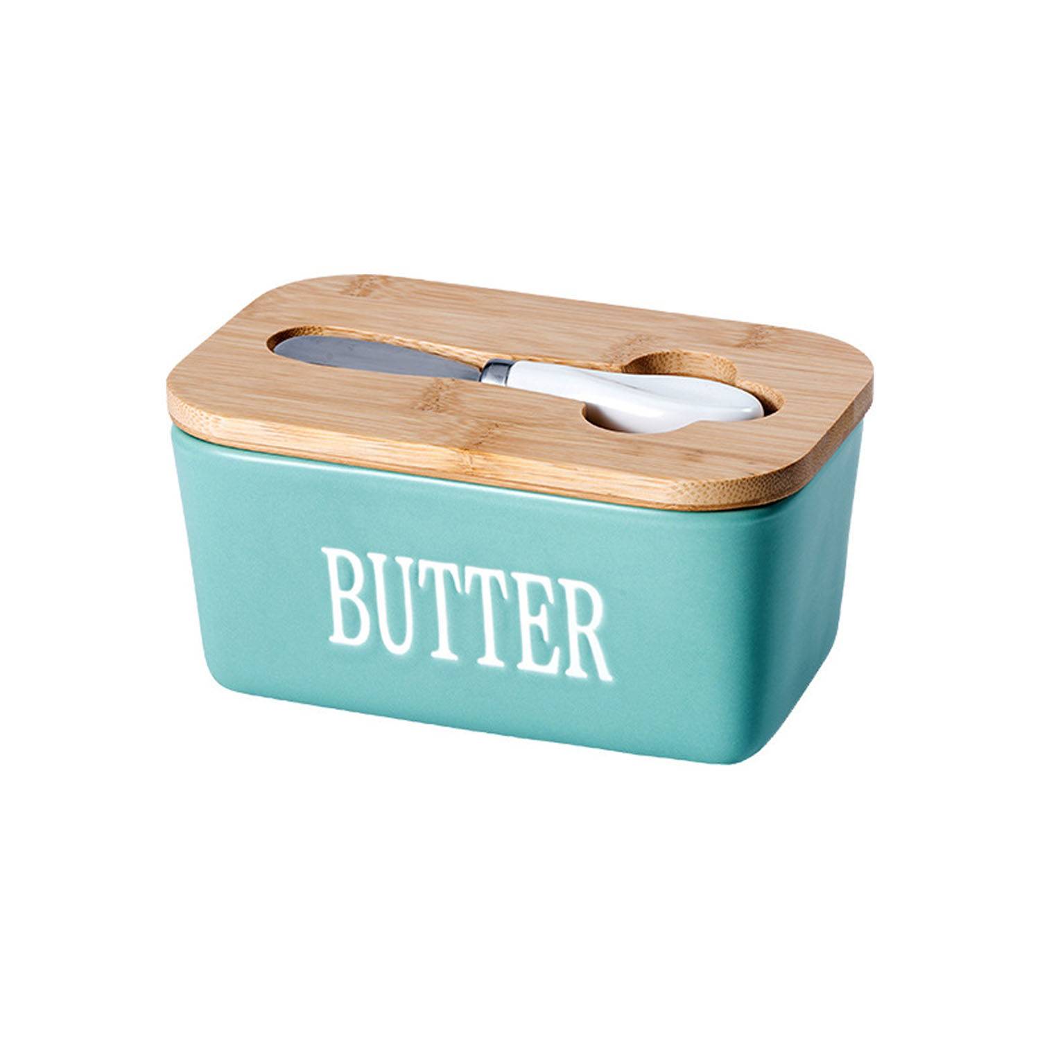 Large Butter Dish with Lid and Knife 5