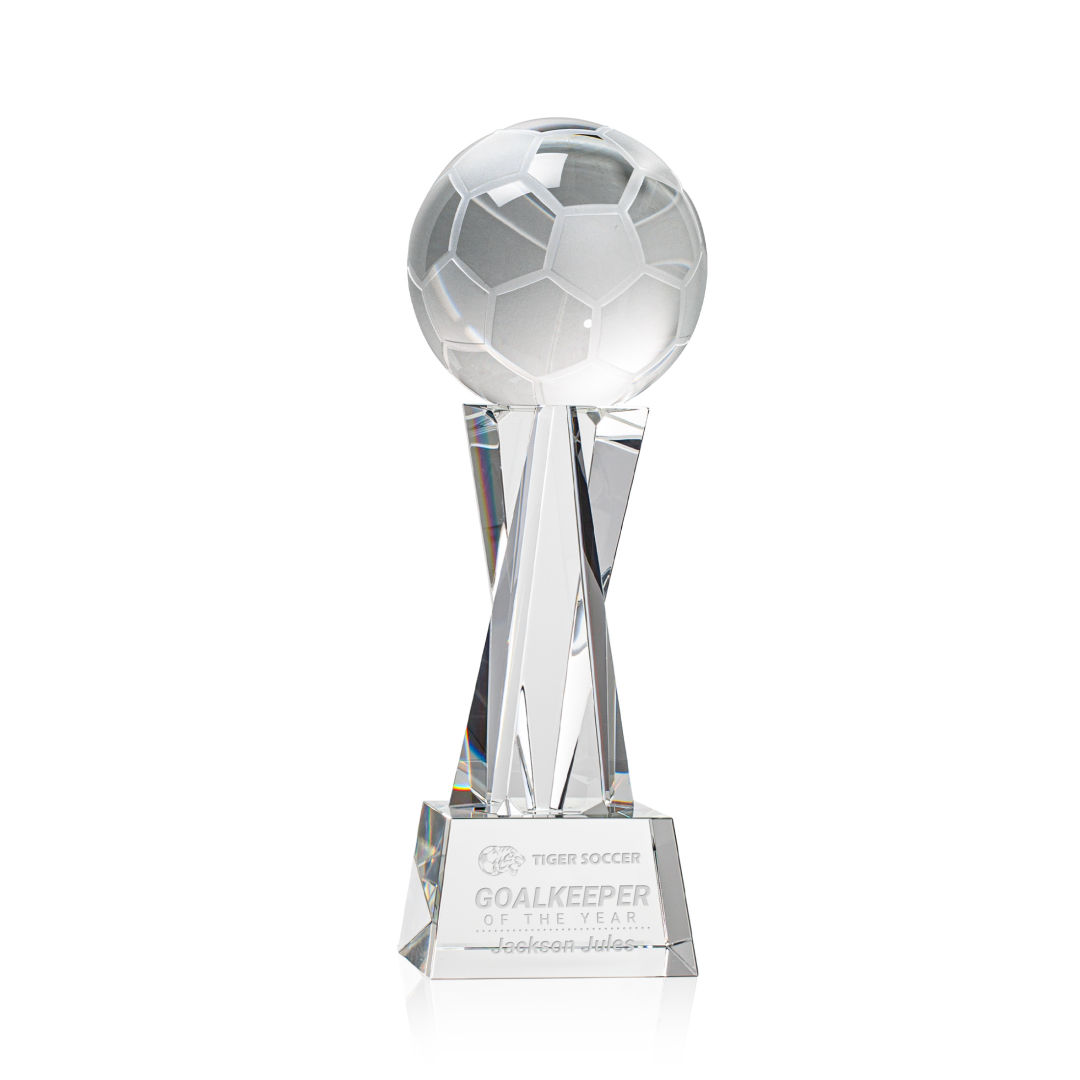 Soccer Ball Award on Grafton Base - Clear 7