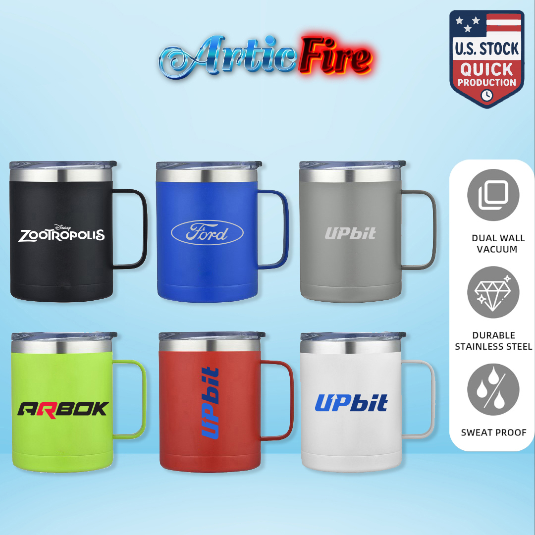 ArticFire 14oz Stainless Steel Vacuum Camping Mug with Handle 9