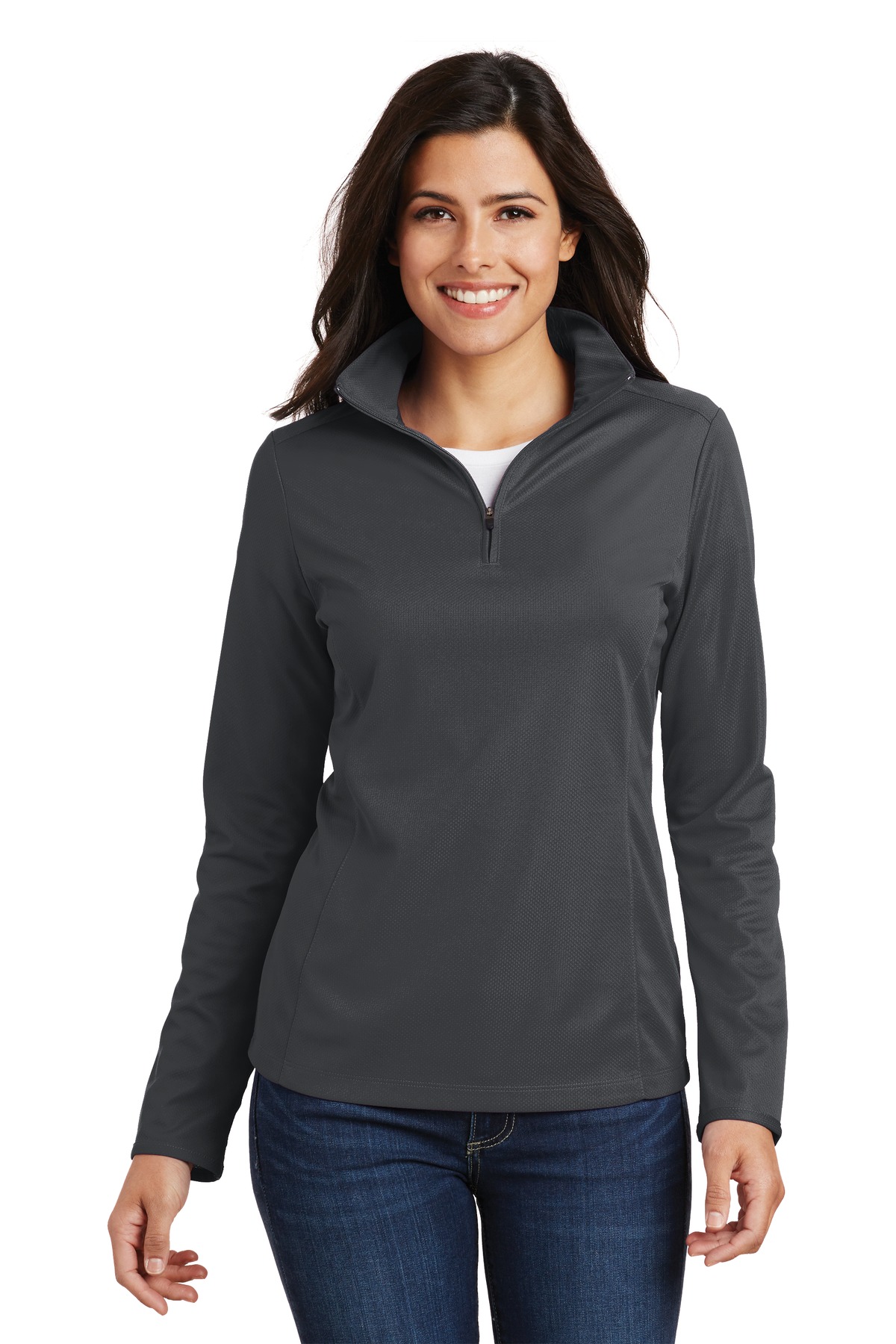 Port Authority® Women's Pinpoint Mesh 1/2-Zip 18