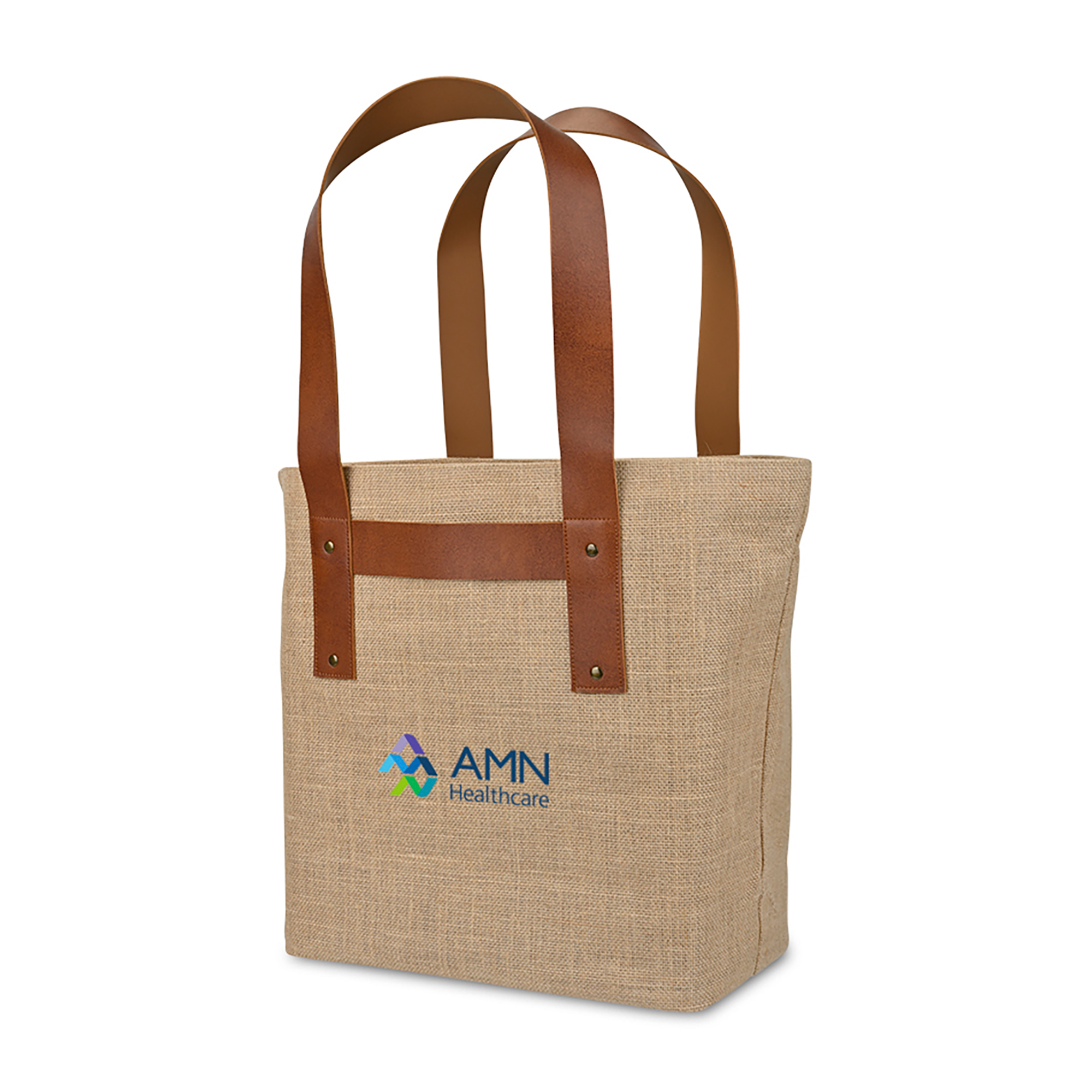 Out of the Woods® Jute T-Strap Tote, custom tote bag with logo imprint 6