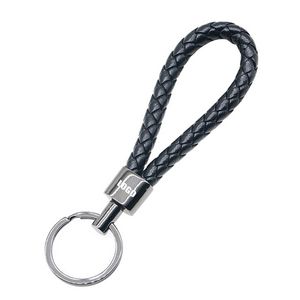 Stylish Weaved PU Leather Keychain with Metal Buckle 14