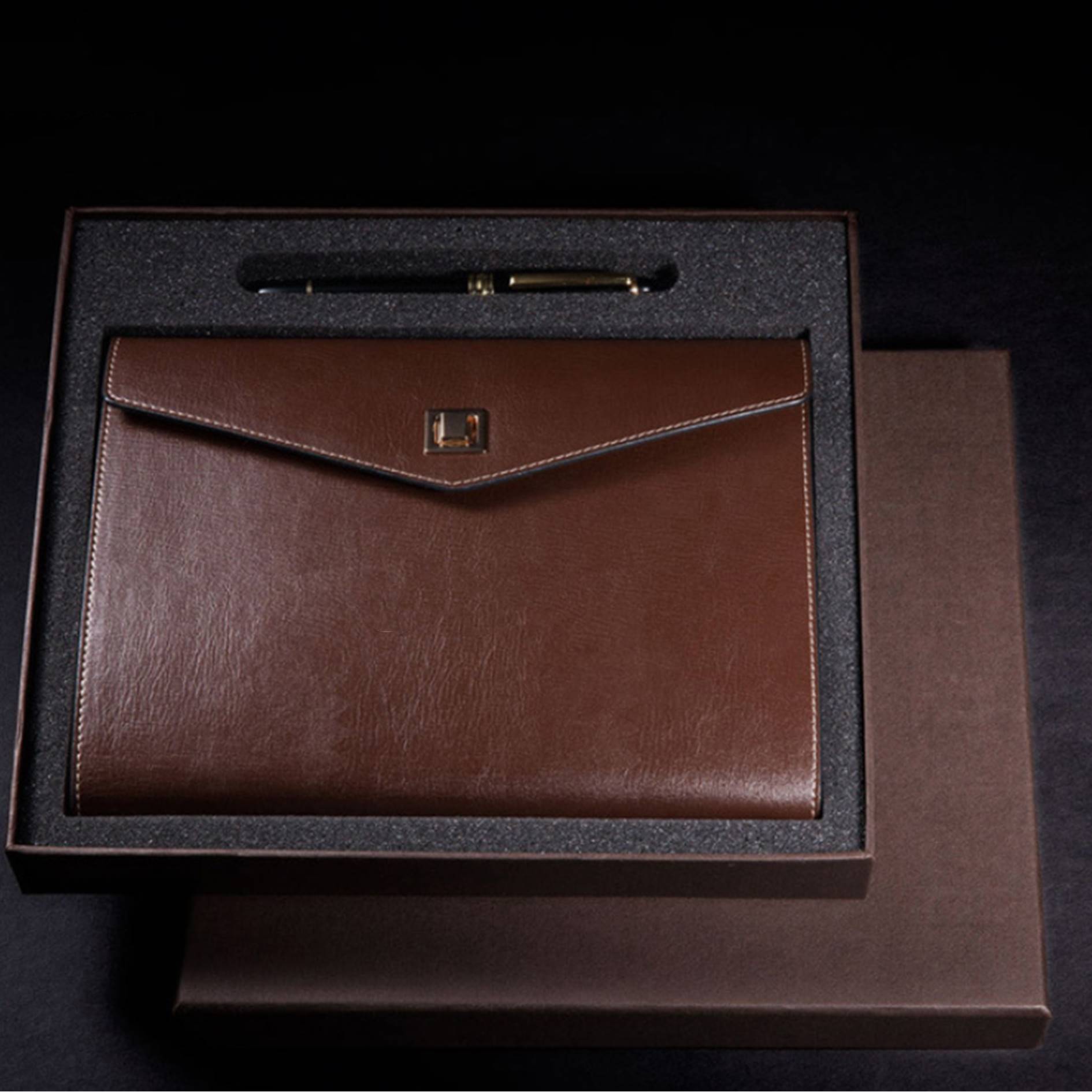 Tri-Fold Journal With Pen Gift Box Set 4