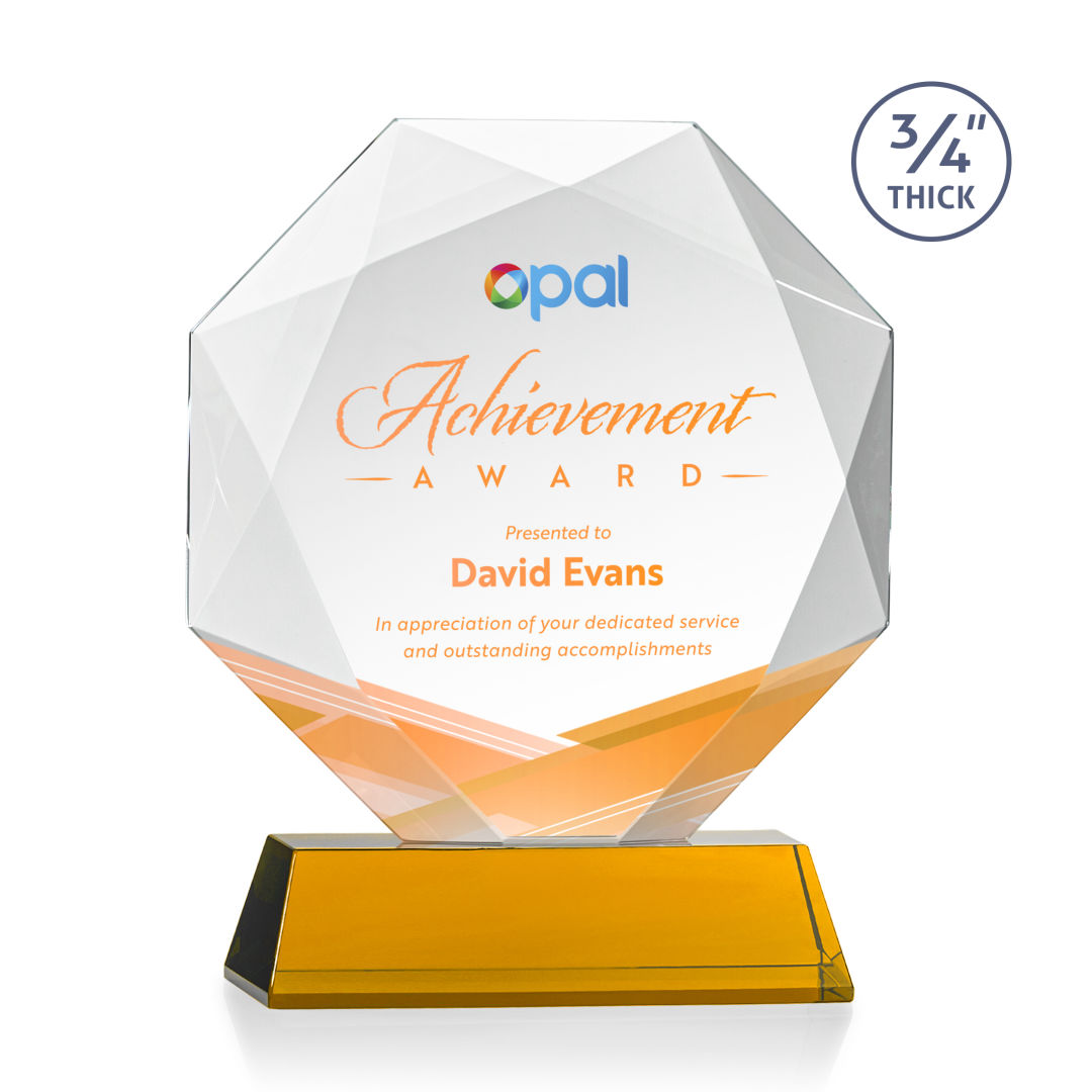 Bradford VividPrint™ Award on Newhaven Base - Amber 4