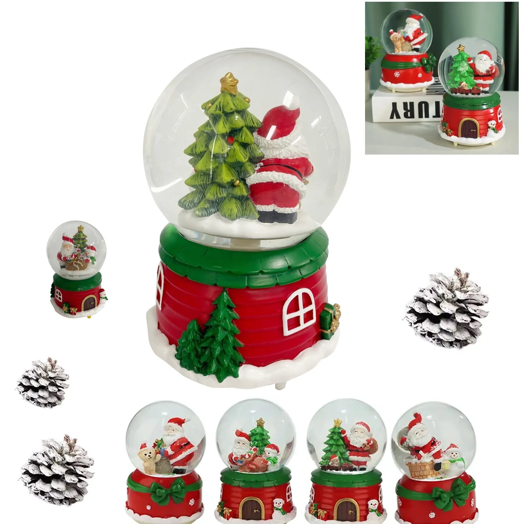 3.15" Christmas Snow Globe with Music Box 6