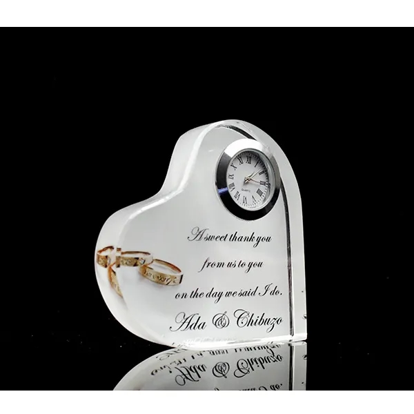 Valentine Crystal Heart with Clock 5