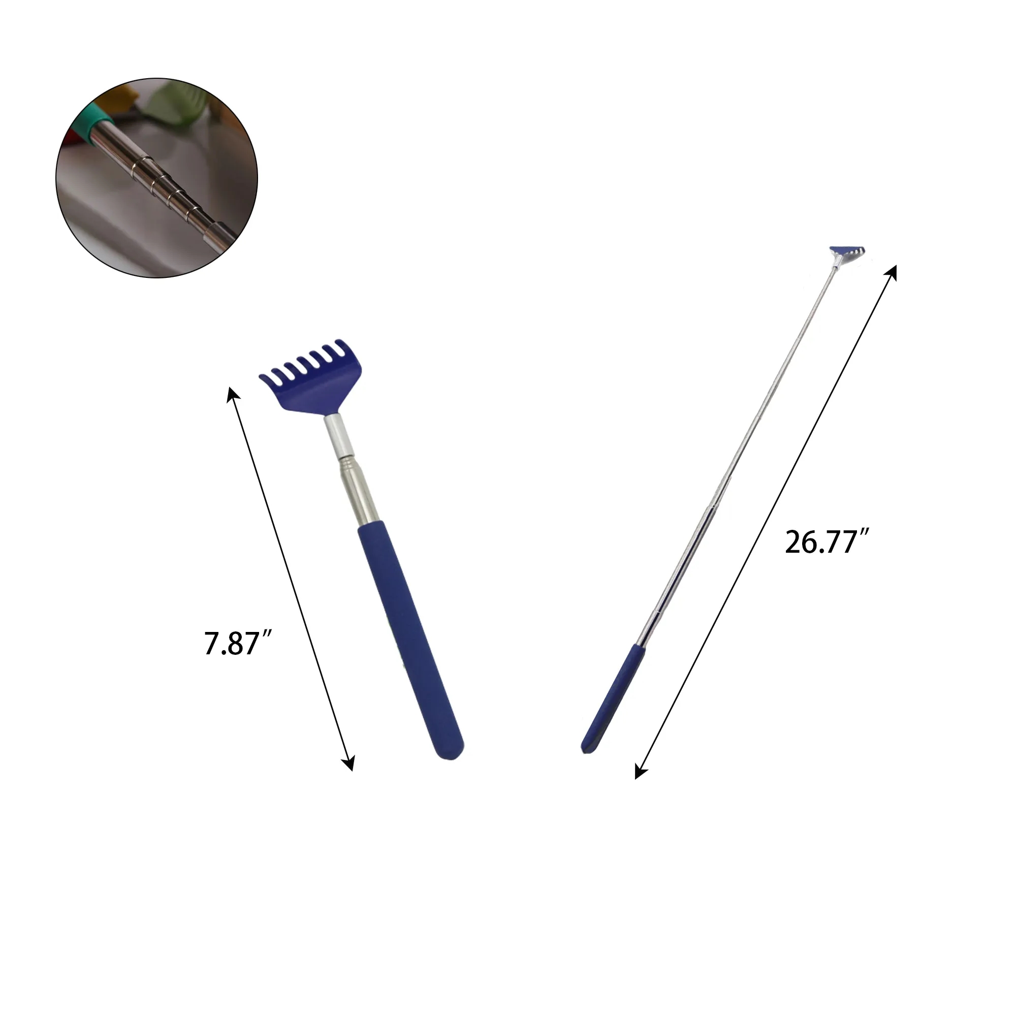 MOQ 50 Pcs Stainless Steel Telescoping Back Scratcher 3