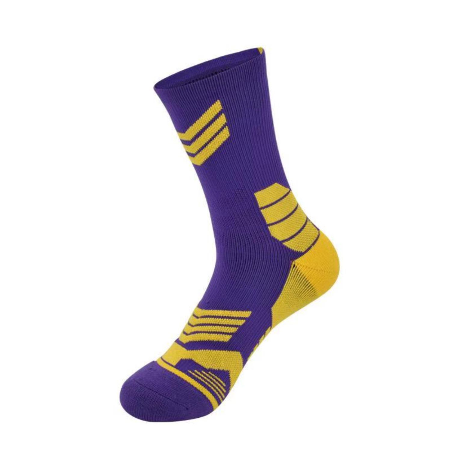 Cushioned mid cuff custom knit basketball socks, 144 needles 2