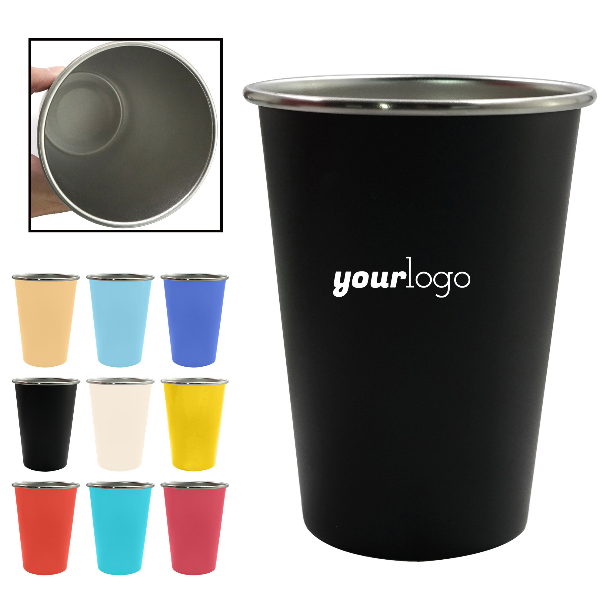 Reusable 12oz Stainless Steel Outdoor Cup 2