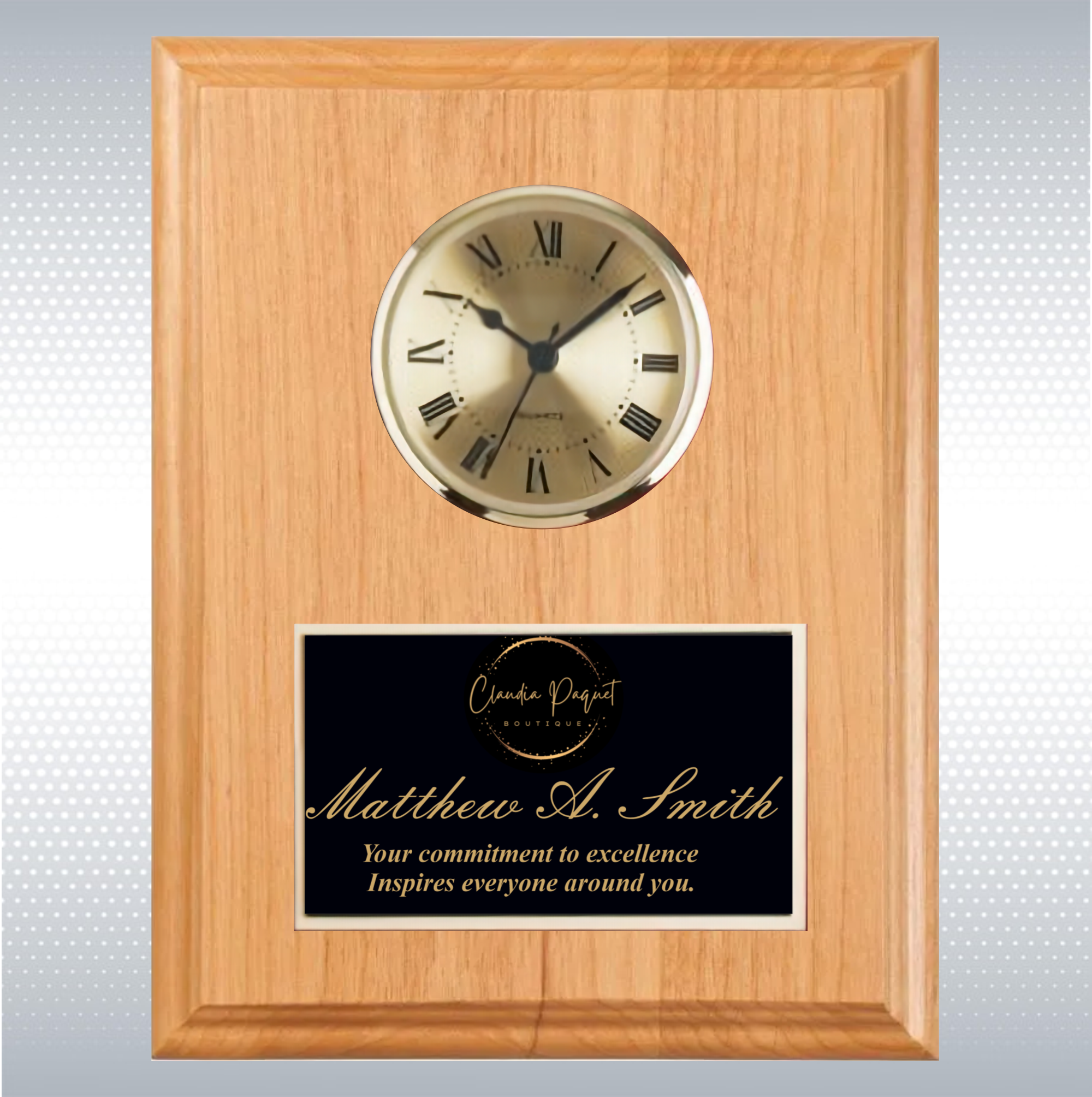 Alderwood Solid Wood Plaque Clock 5