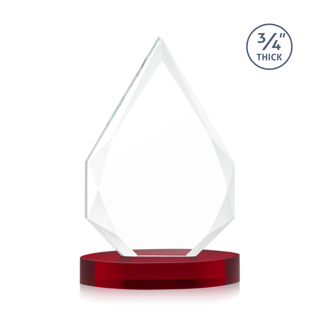Hawthorne VividPrint™ Award on Alberton Base - Red 3