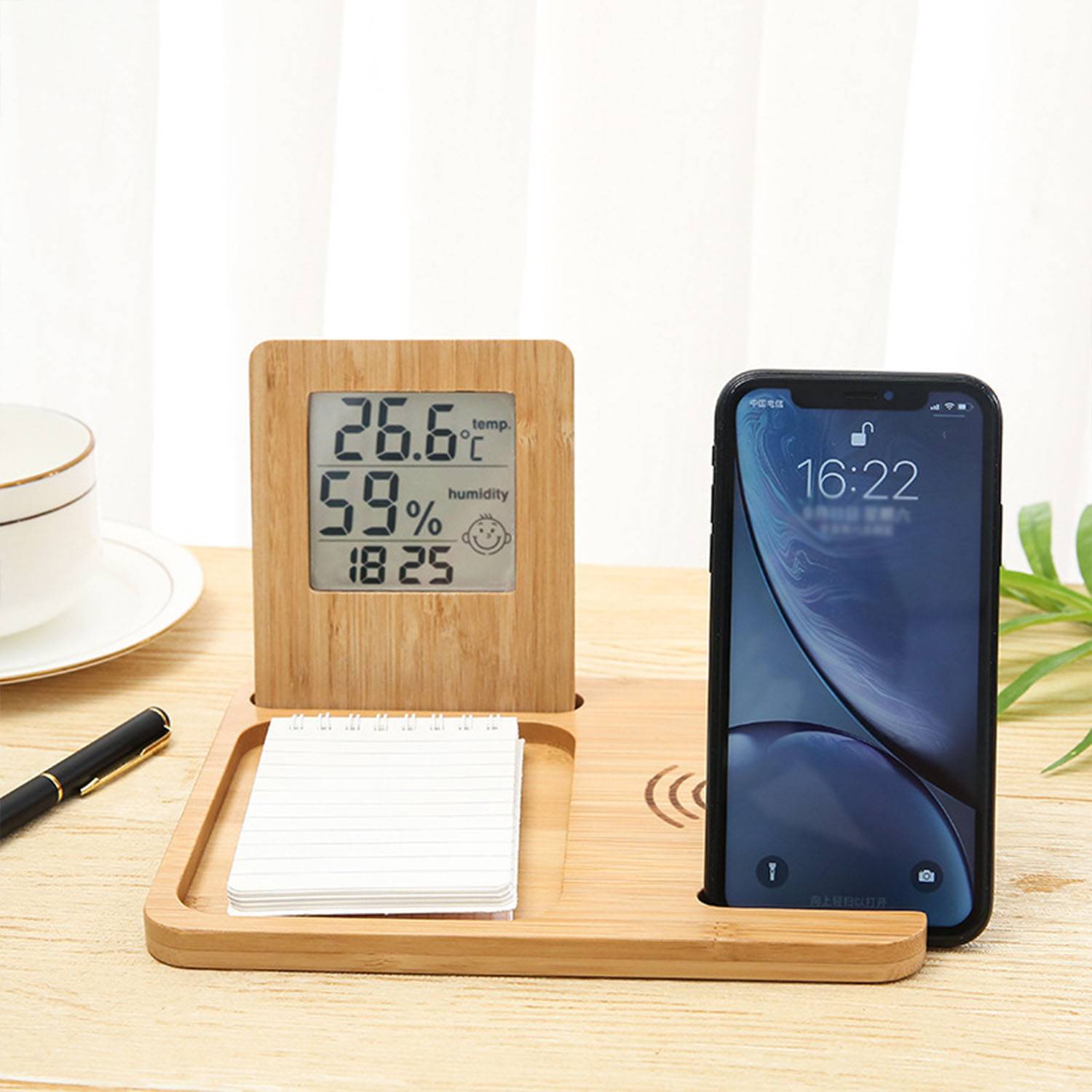Multifunction Phone Stand w/ Wireless Charger and Clock 5
