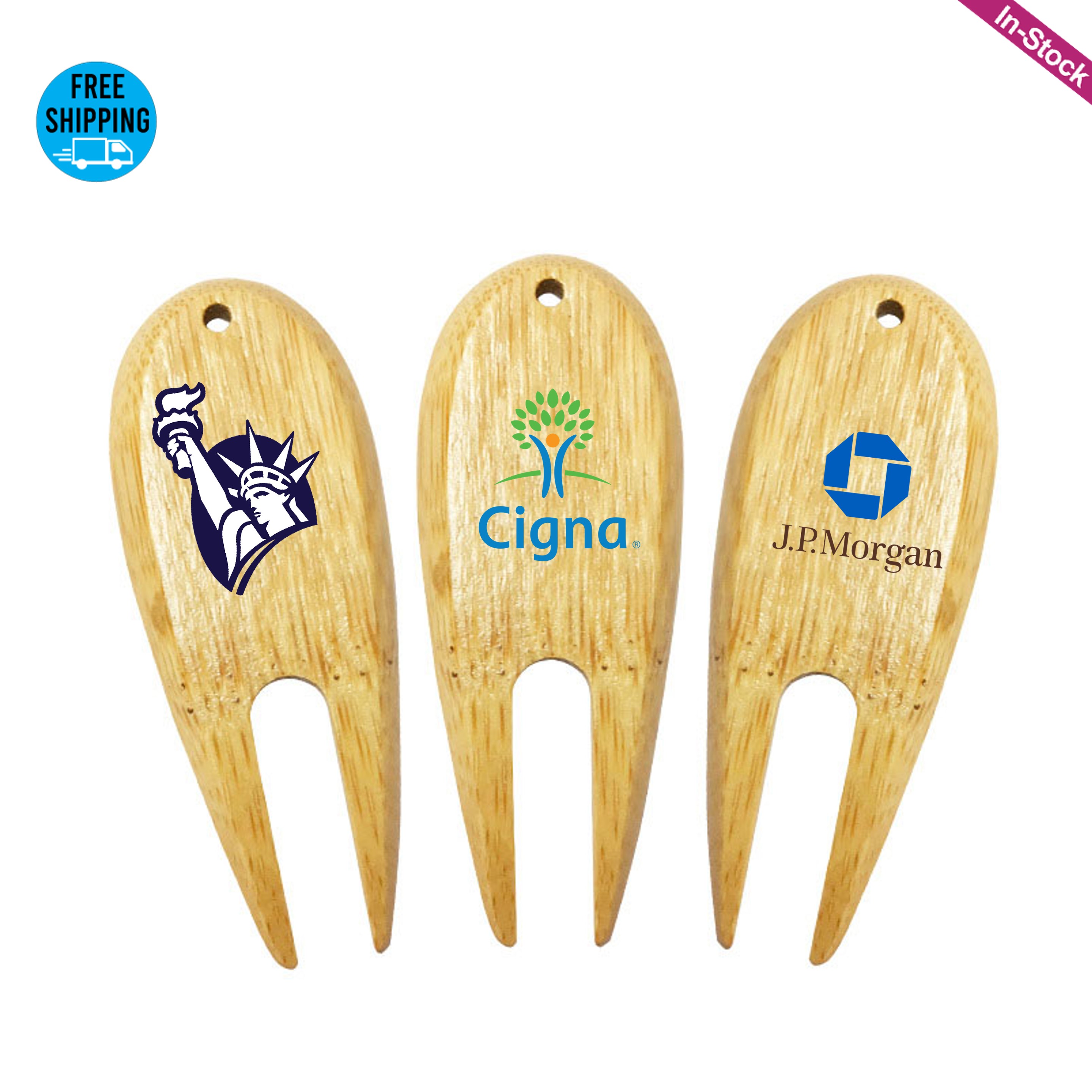 Full-color Digital Bamboo Golf Divot Tool 5