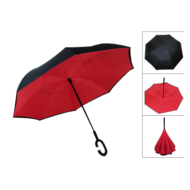Inverted Reverse Umbrella with C-Shaped Handle 14