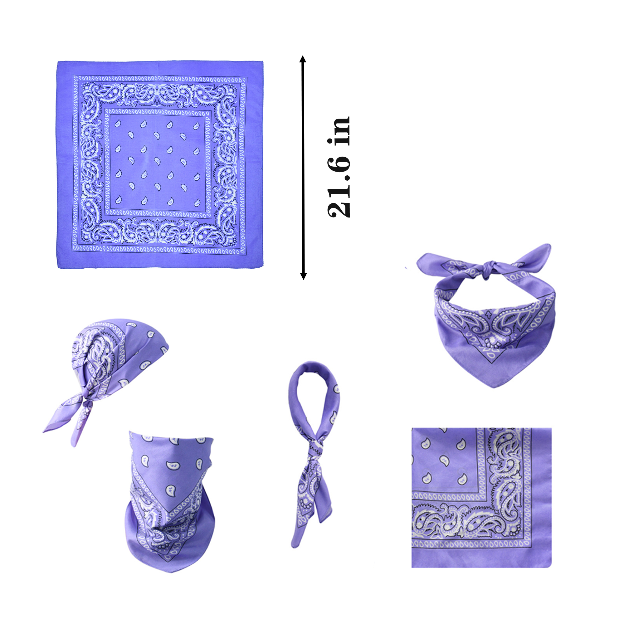 Full Color Polyester Square Scarf 4