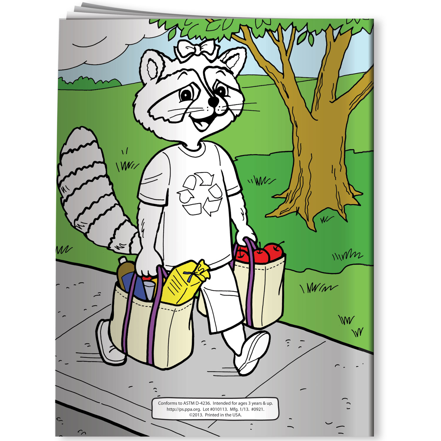 Combo Pack - CB1065 Coloring Book & 4-Pack of Crayons in a Poly Bag 6