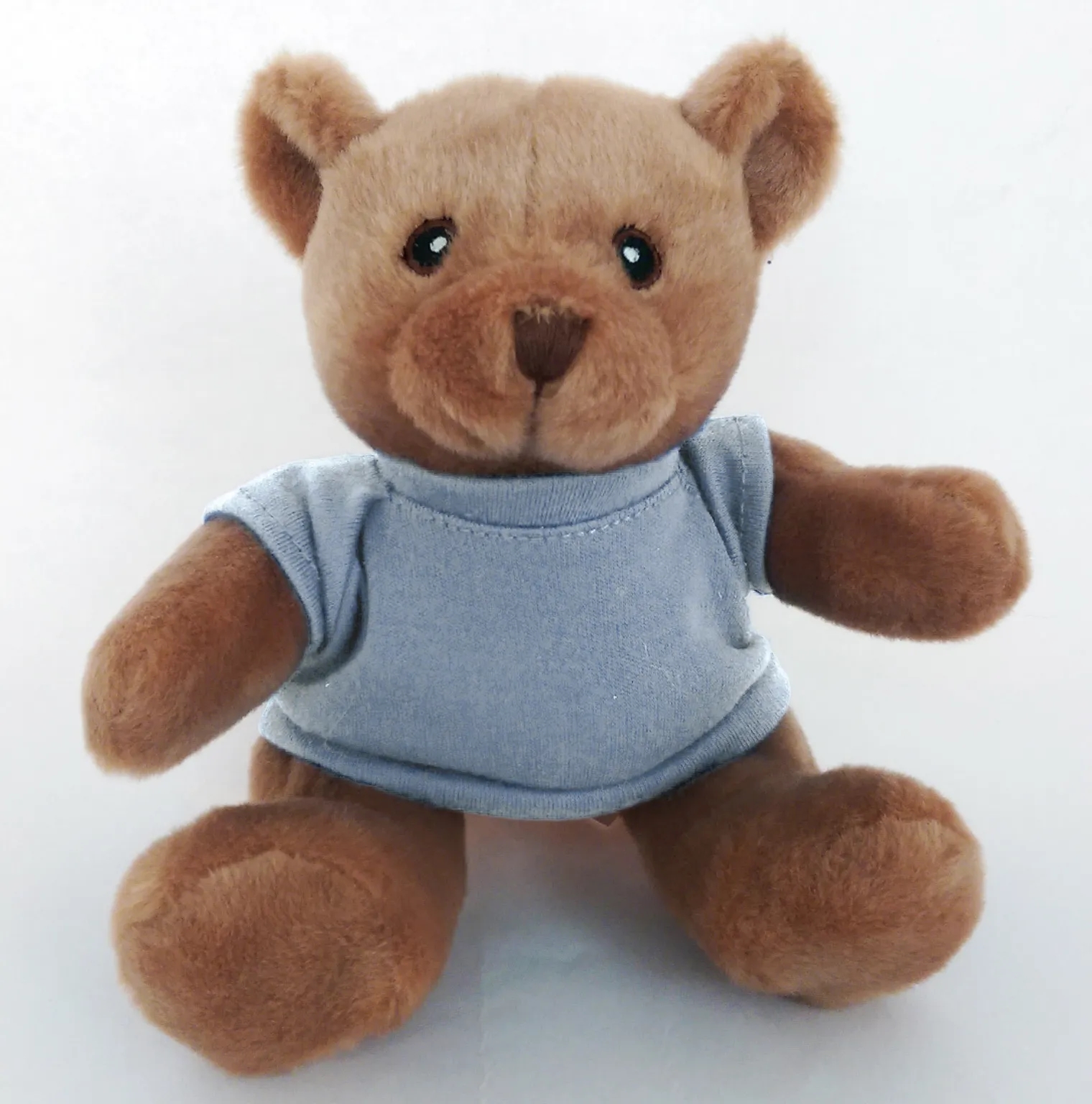 6" Beanie Brown Bear with Embroidered Eyes 2