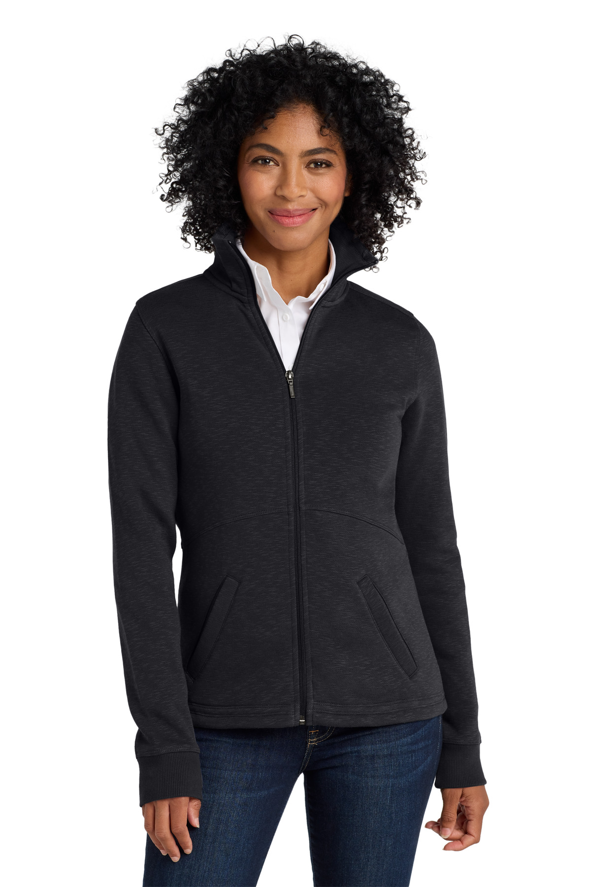 Port Authority Women's Slub Fleece Full-Zip Jacket. L293 23
