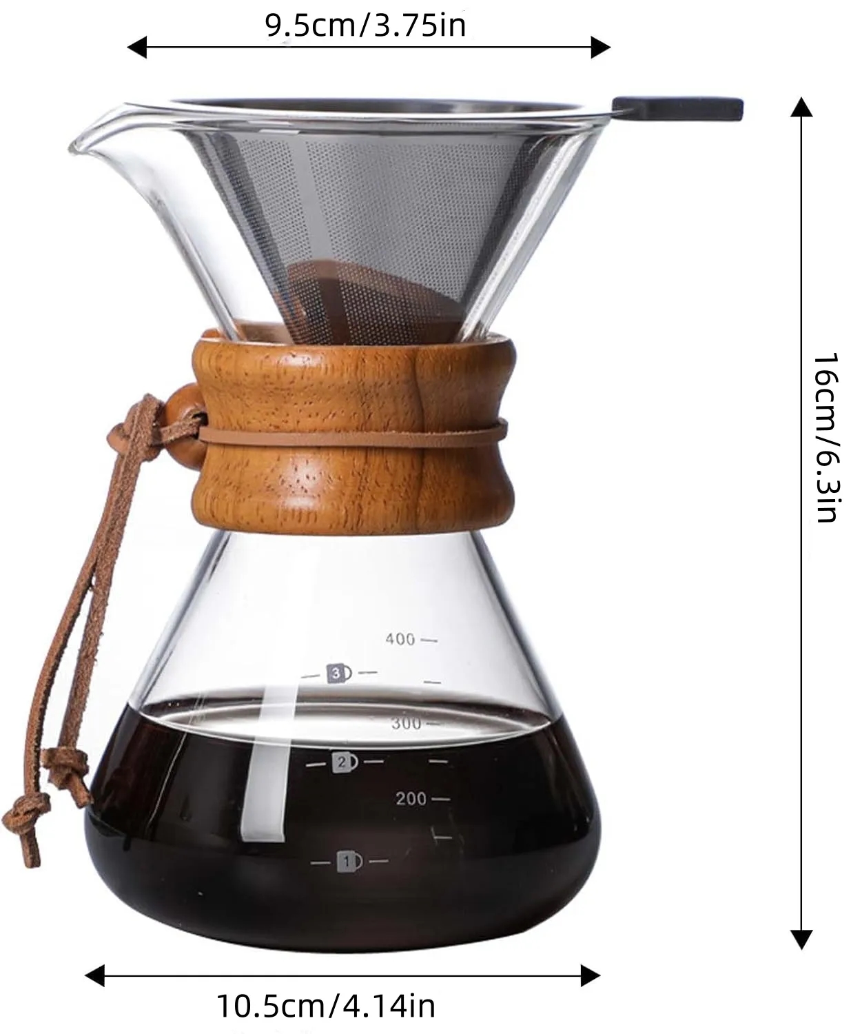 Pour Over Glasses Coffee Maker 6