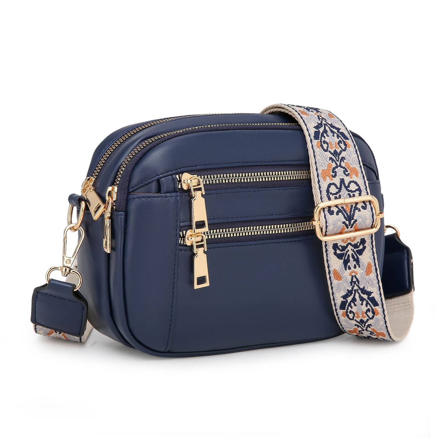 PU Leather Waterproof Crossbody Bags w/ Adjustable Strap 10