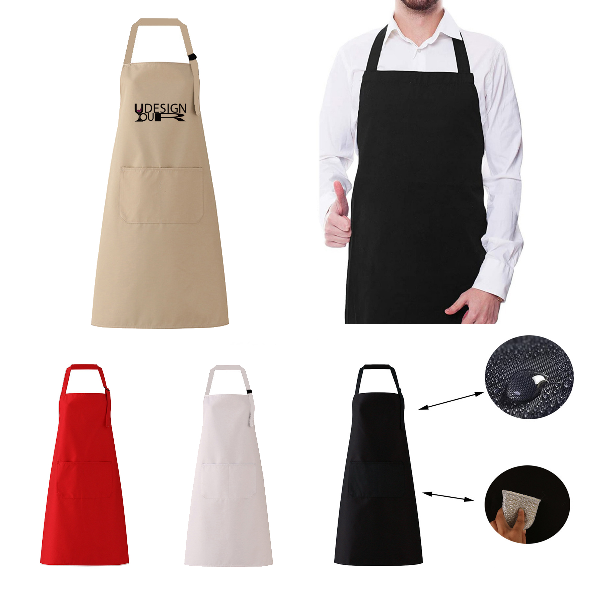 Kitchen Apron with Pockets 3