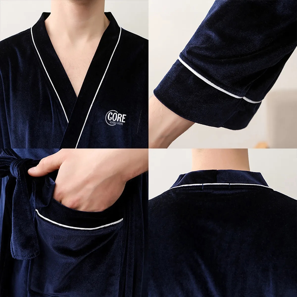 Unisex Velvet Bathrobes 4