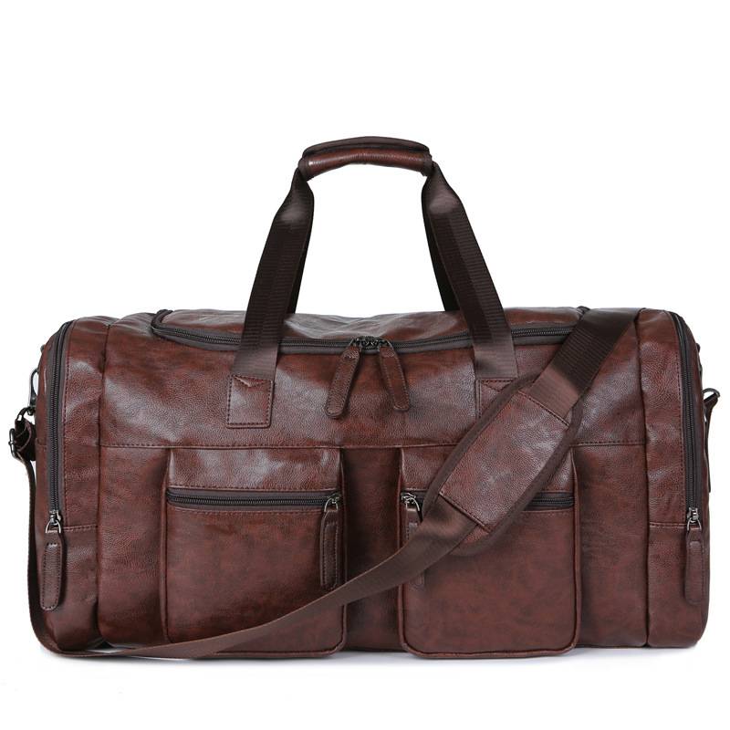 Pu Briefcase Men's Luggage Oversize Travel Duffel Bag 6