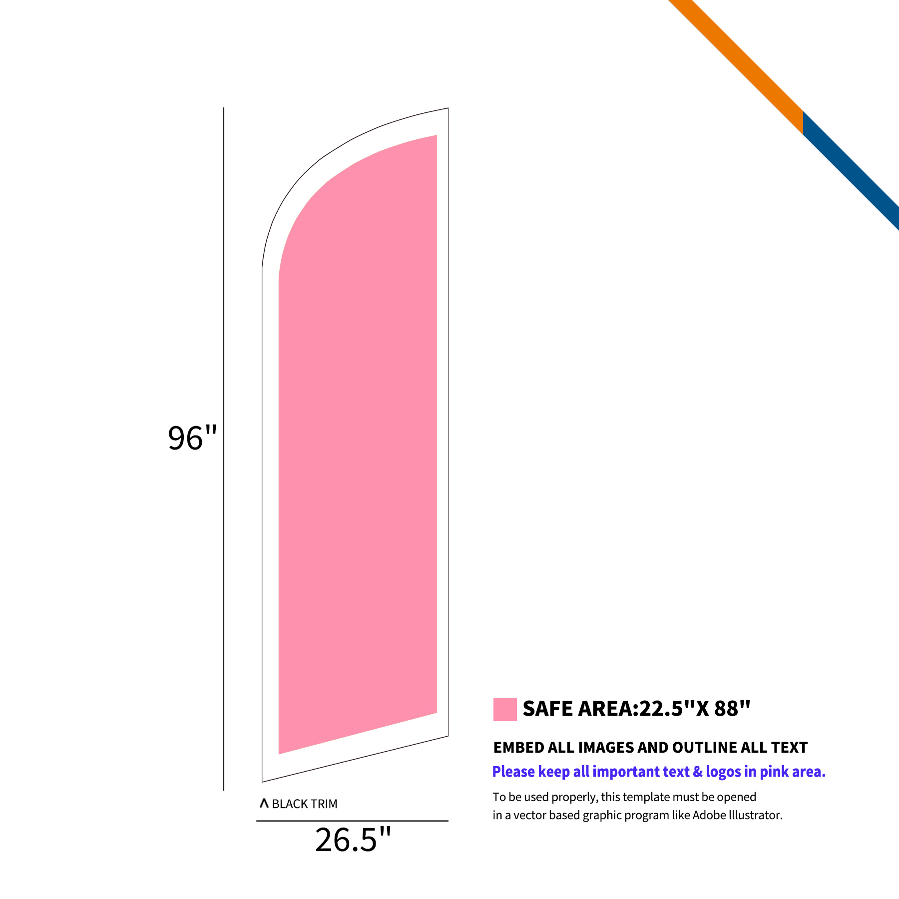 10' Brulo Single-Sided Angle Flag 4