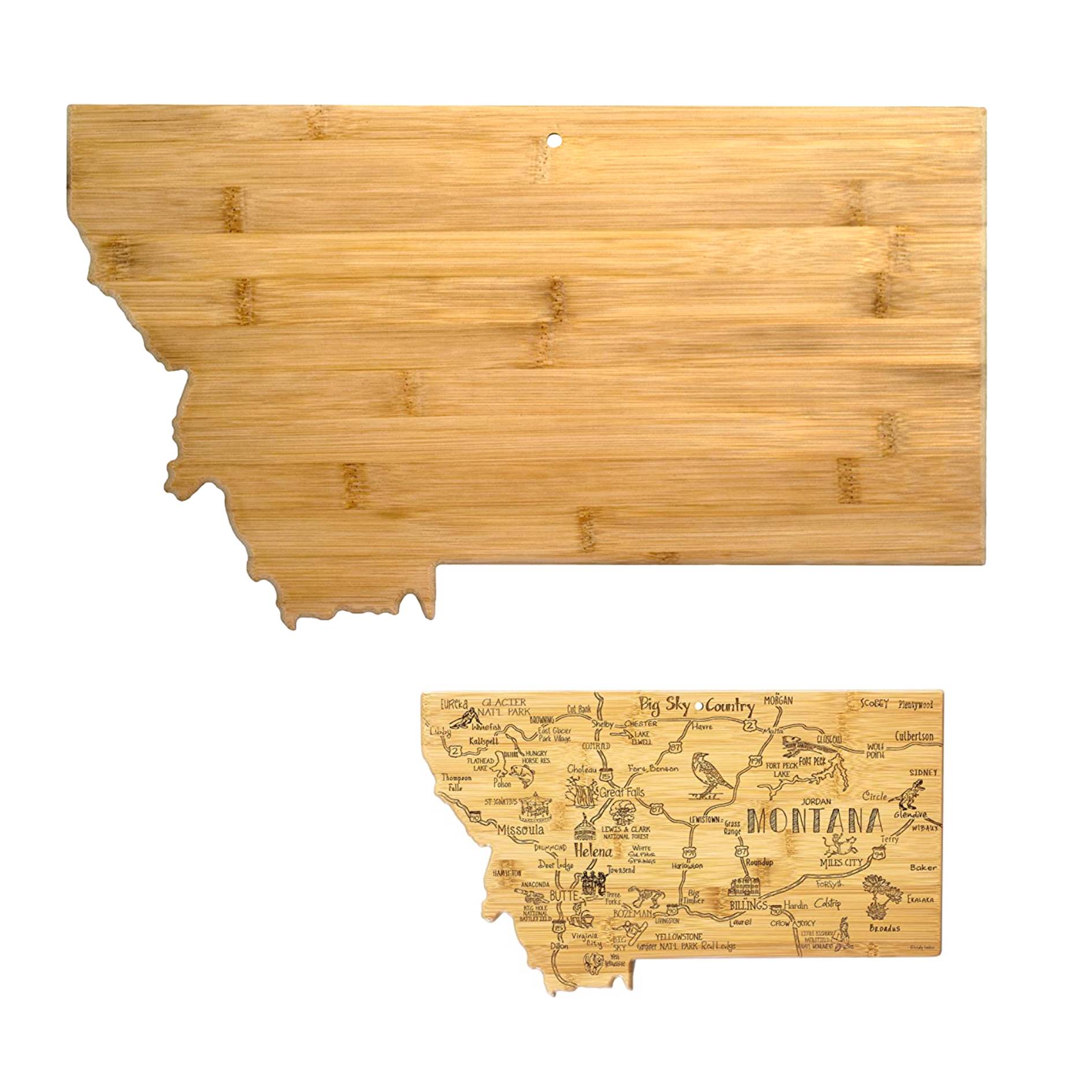 Montana State Shaped Serving Cutting Board 3