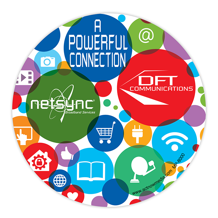 Mouse Carpet Antimicrobial Fabric Mouse Pad (8"x1/8") Round