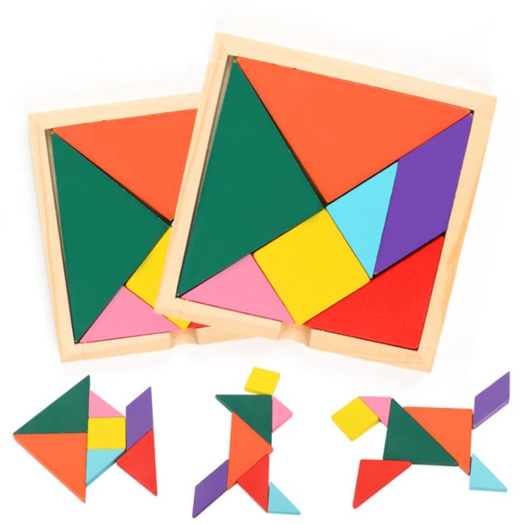 7pcs Wooden Tangram Puzzle 2