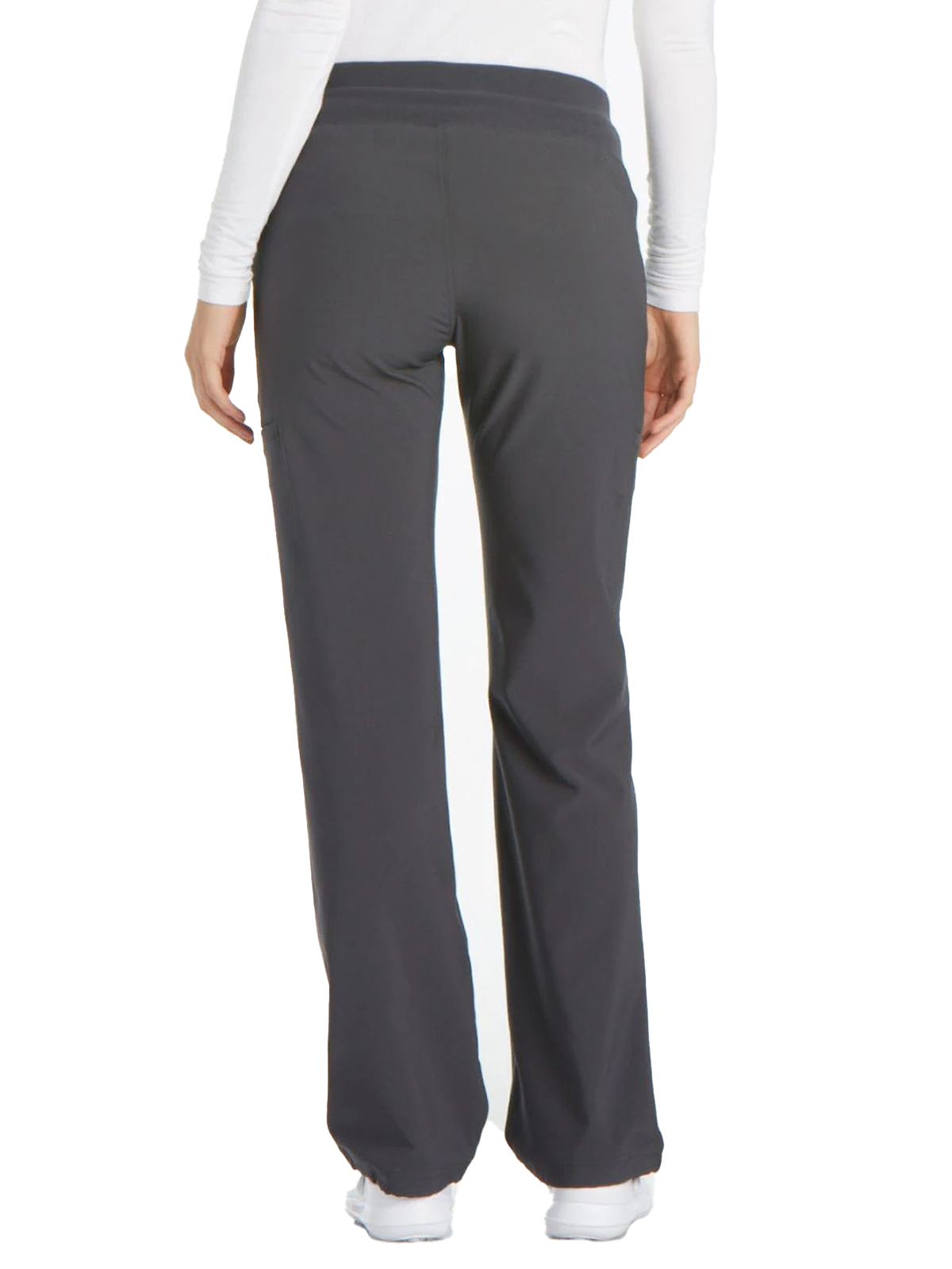 Cherokee - iFlex - Mid Rise Straight Leg Comfort Knit Waistband Pull-on Pant 5