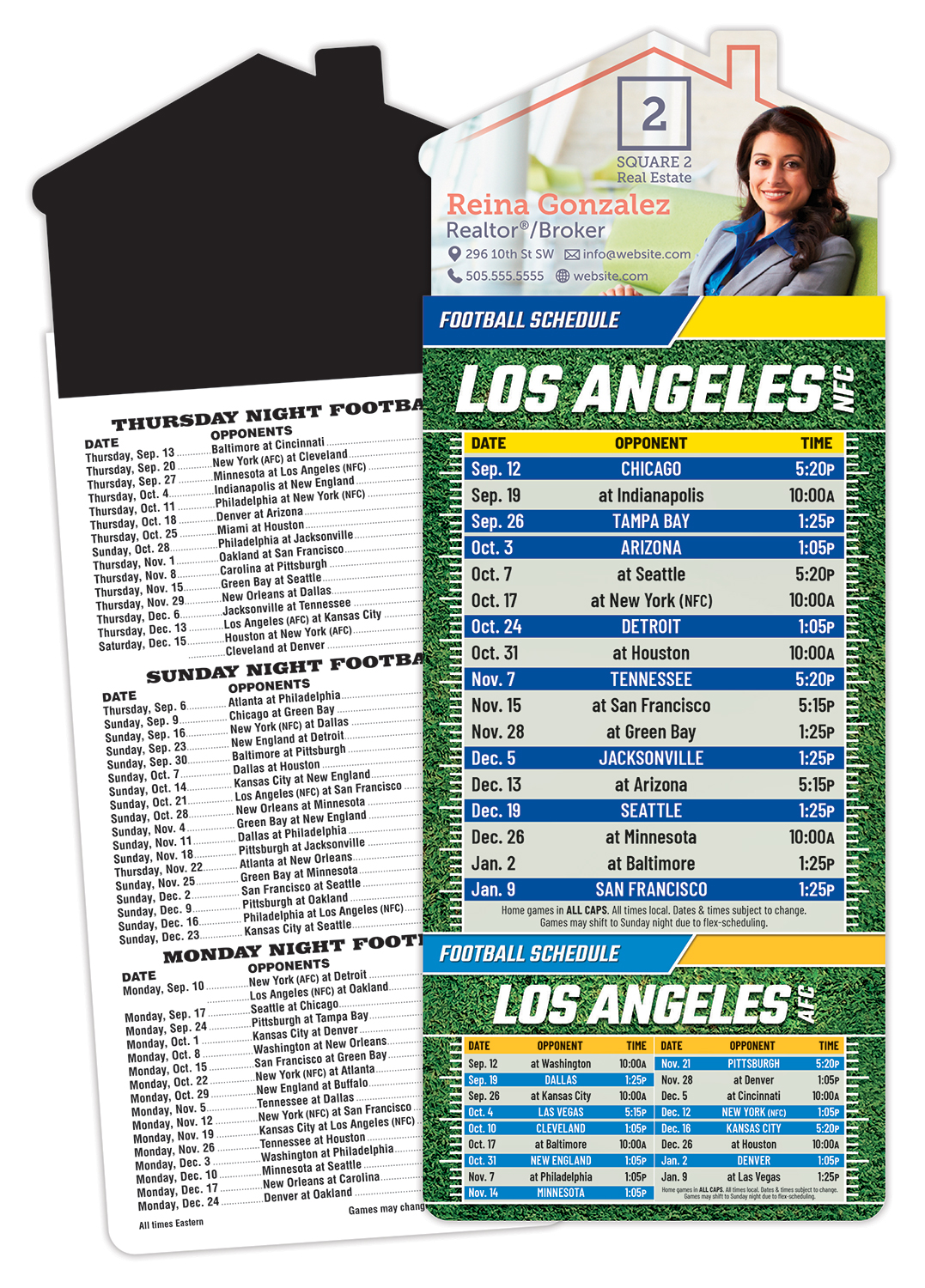 Magna-Card House Shape Magnet Football Schedules (3.5x9) 4