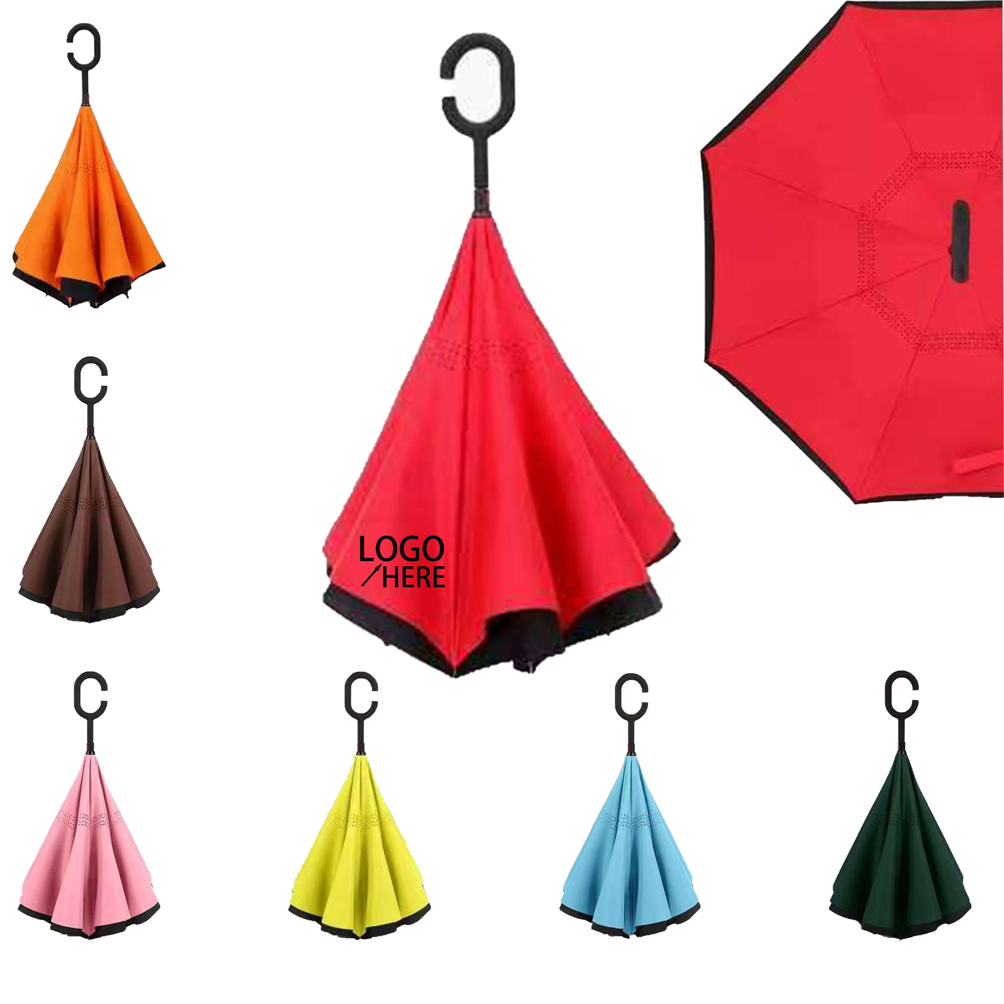 Double Layer Fabric Manual Sun Protection Umbrella 1