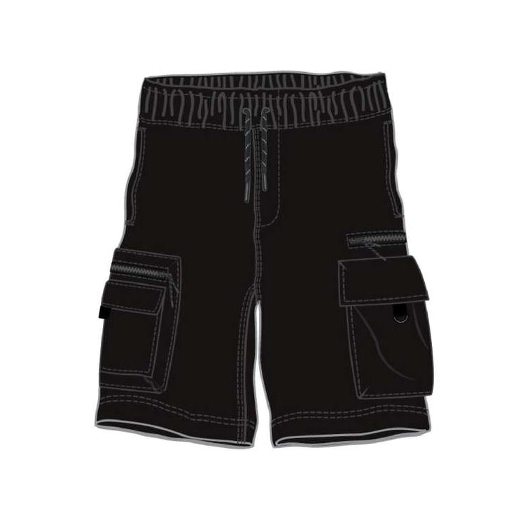 Boys Fleece Cargo Shorts - Sizes 8-18 Black 2
