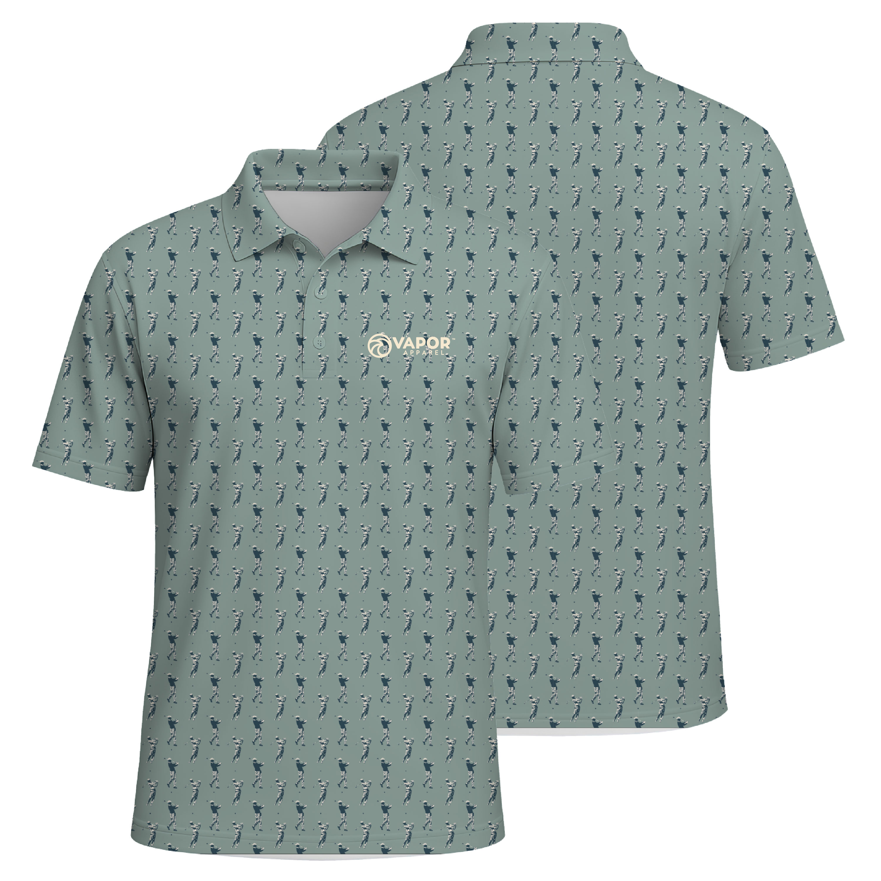 Vapor Apparel Full Sublimation Men's Midweight Polo 2